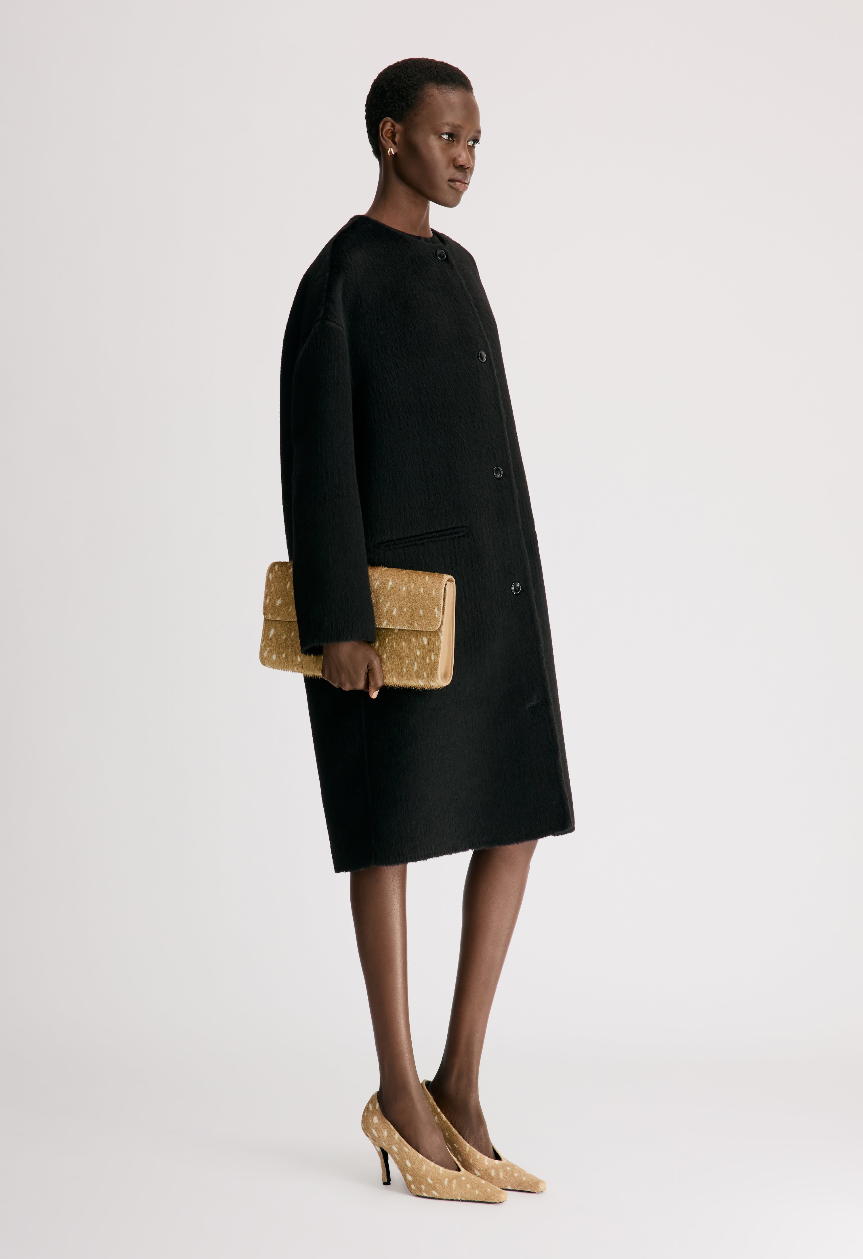 ORSON Oval-shaped midi coat