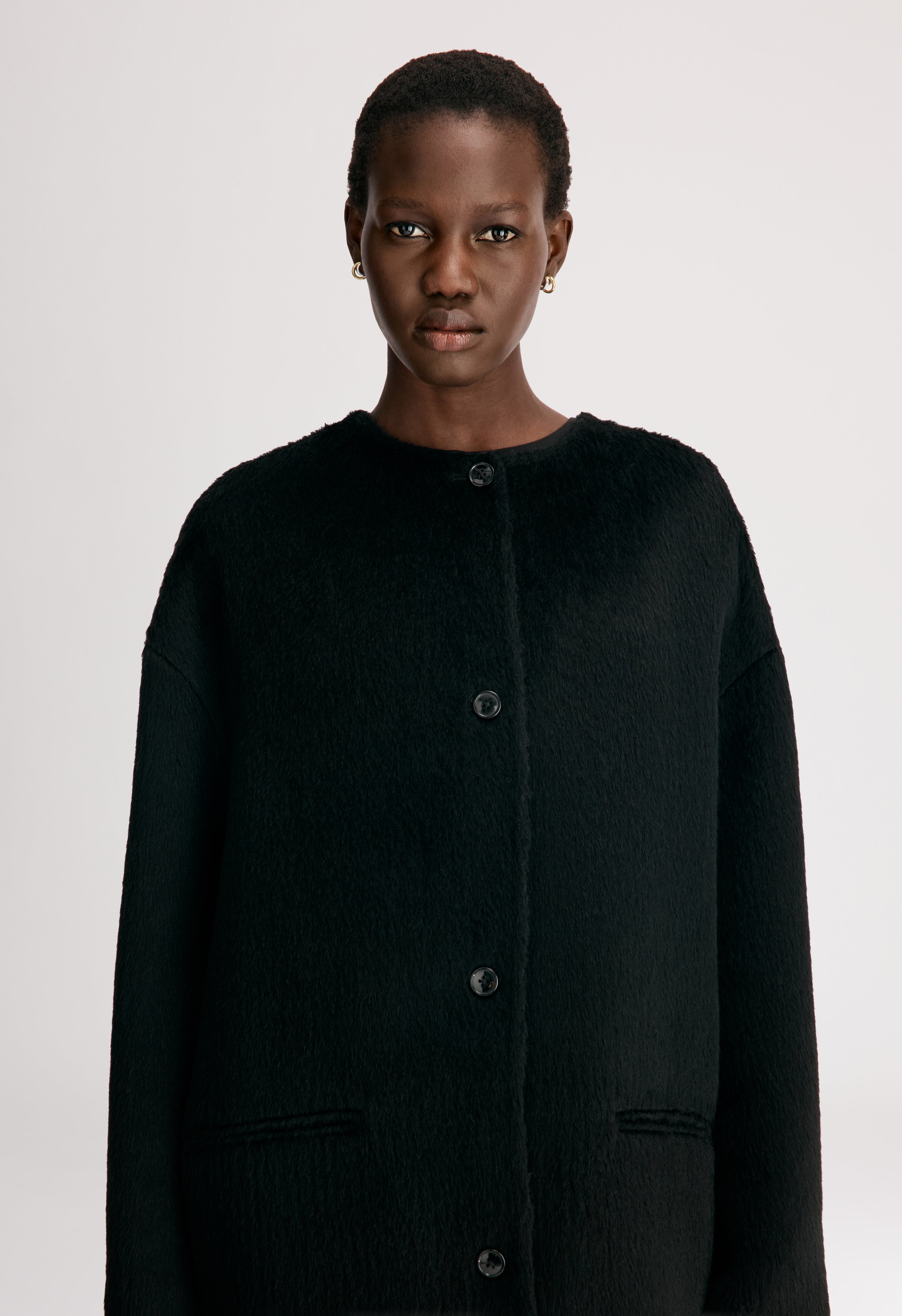 ORSON Oval-shaped midi coat