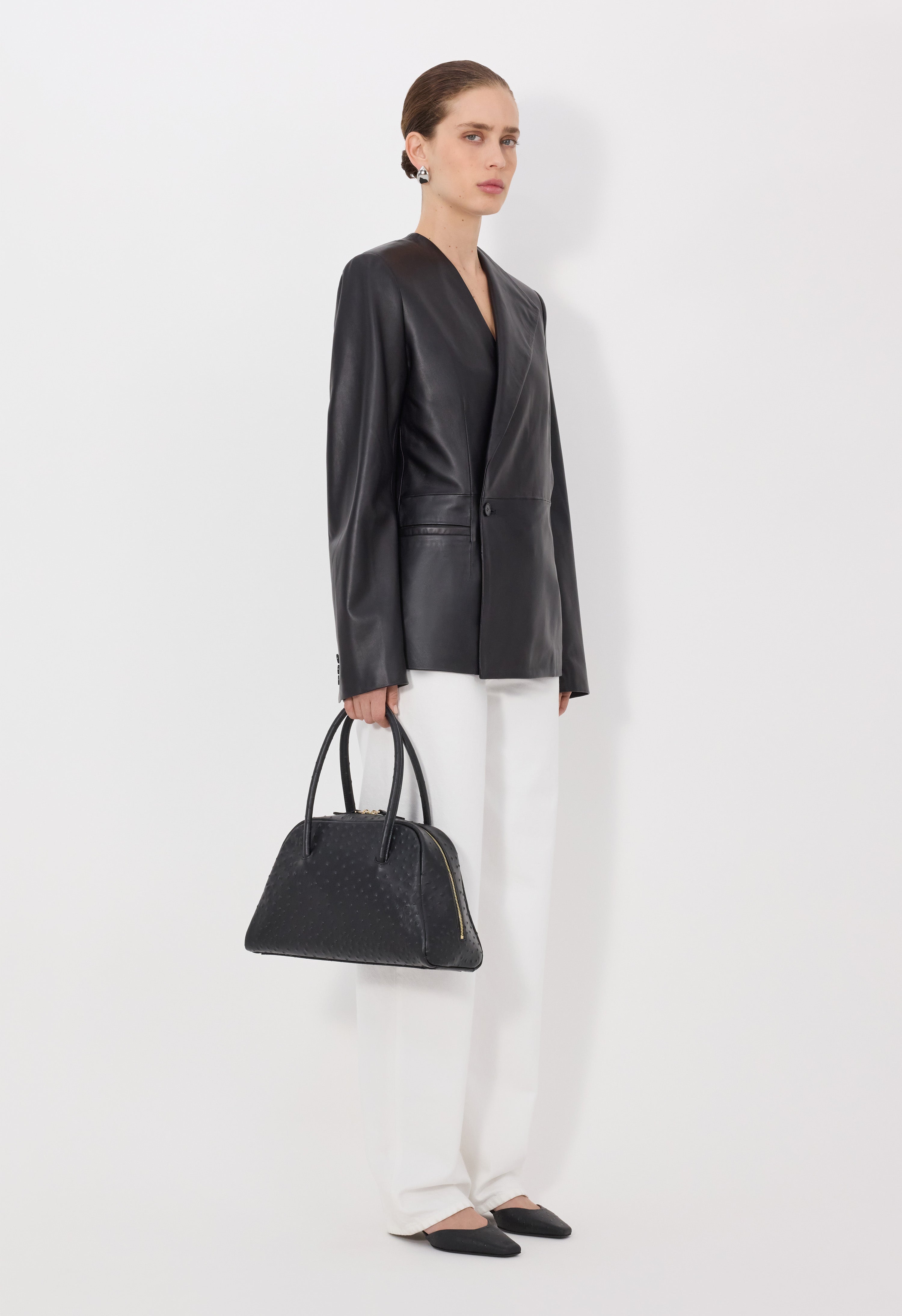 PAOLI Asymmetric leather jacket