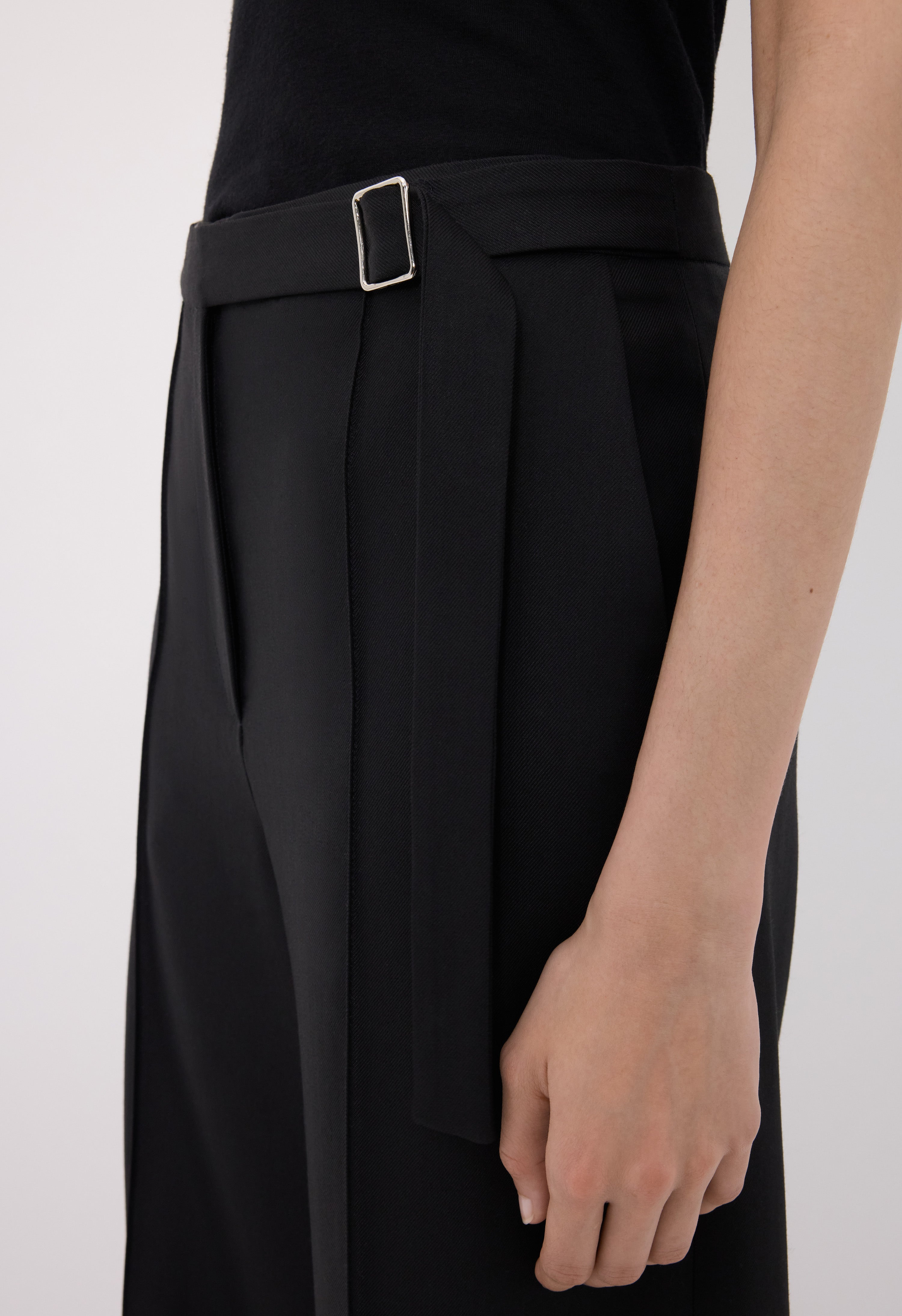 PRATT Buckle waistband trousers