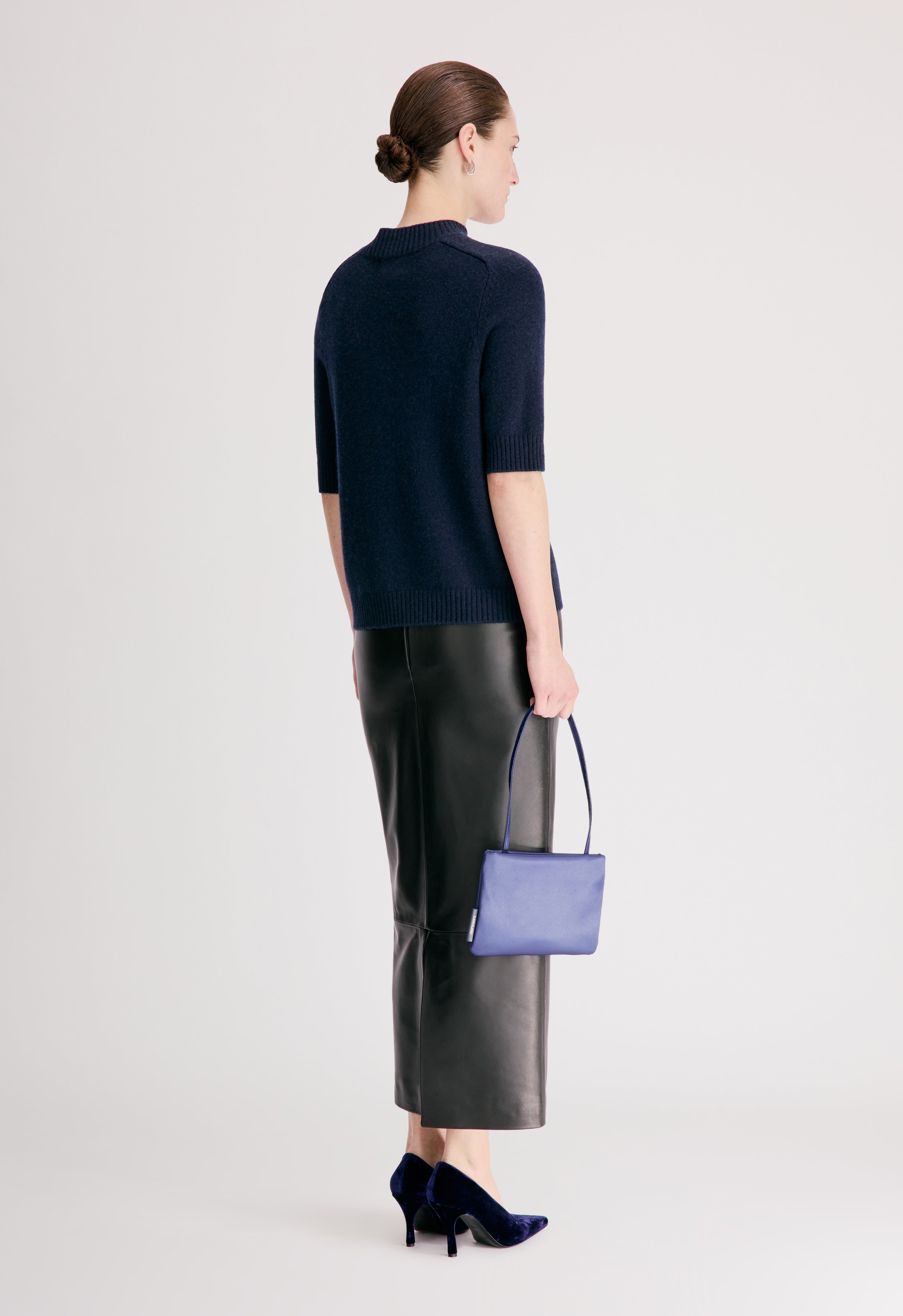 RUTH Stand collar cashmere top