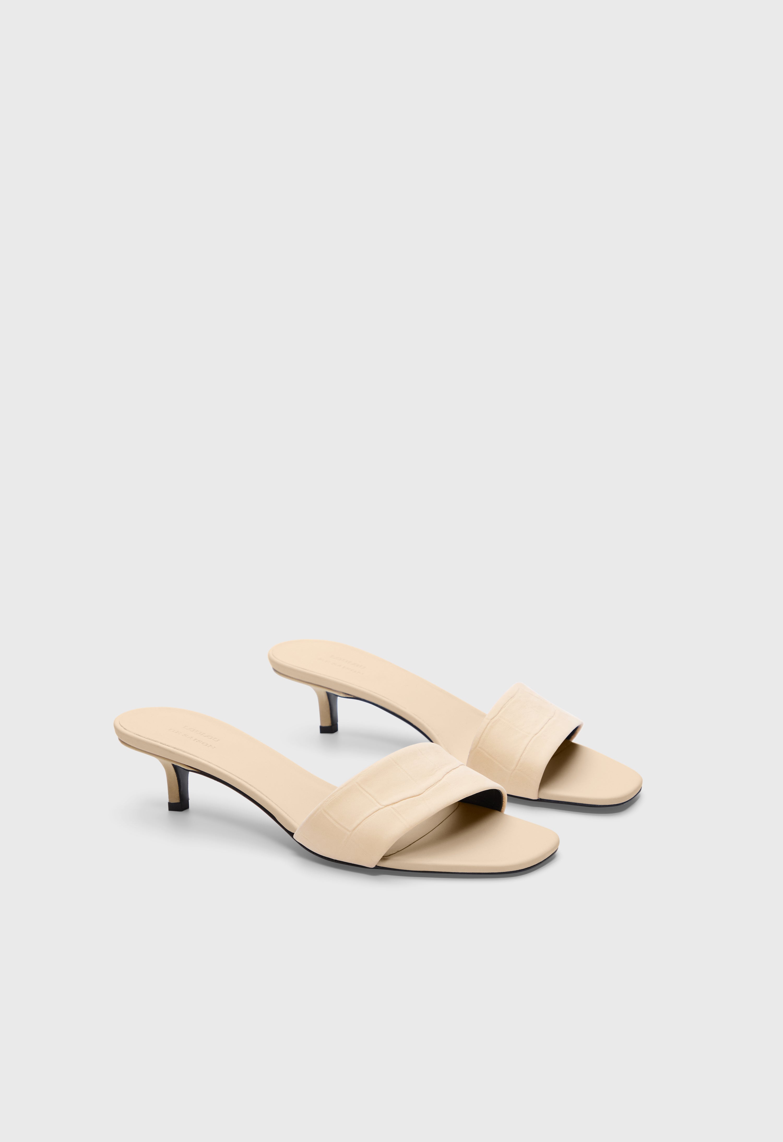 SARAFINA Kitten heel mule sandals