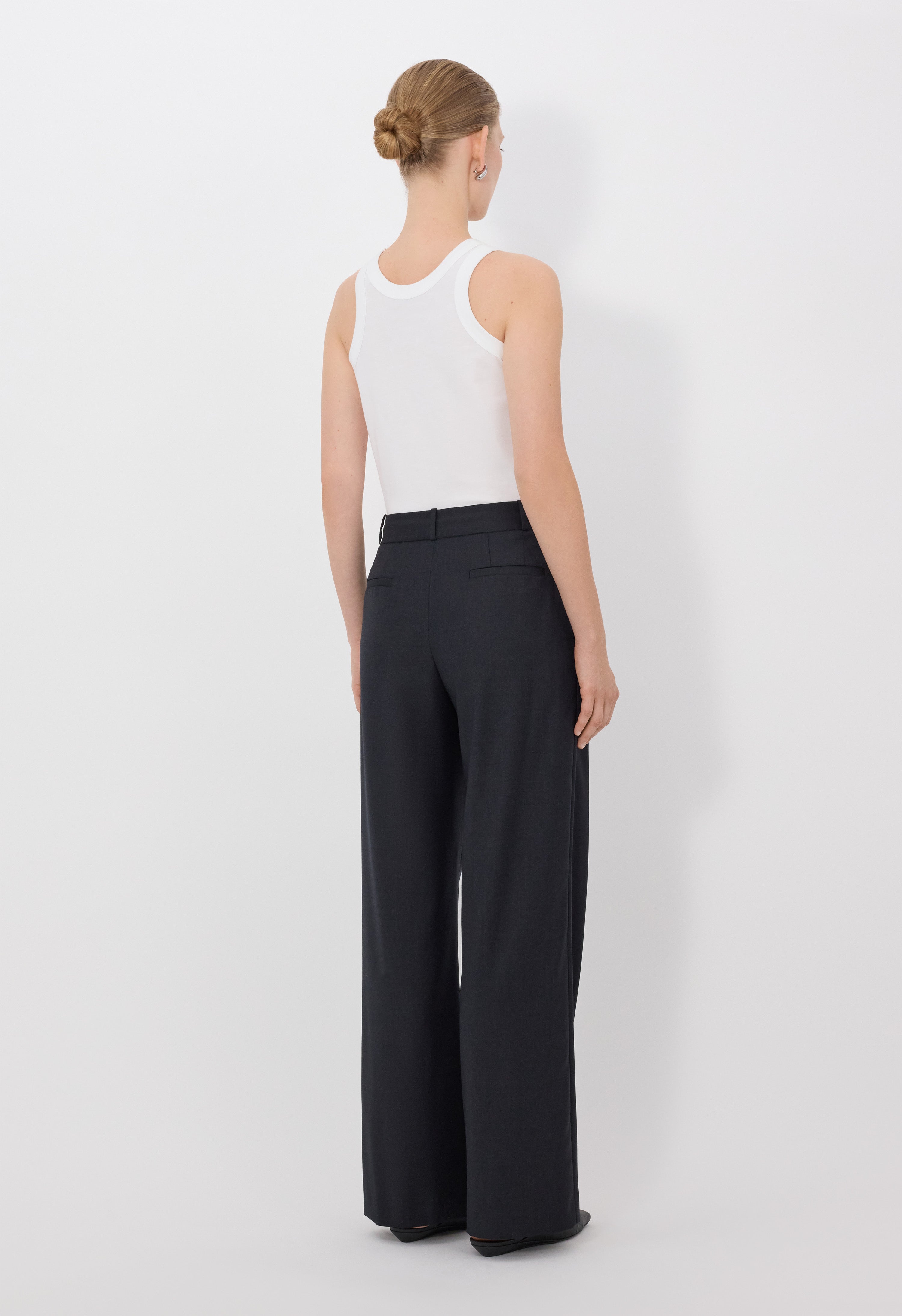 SBIRU LDS Pleated wool trousers
