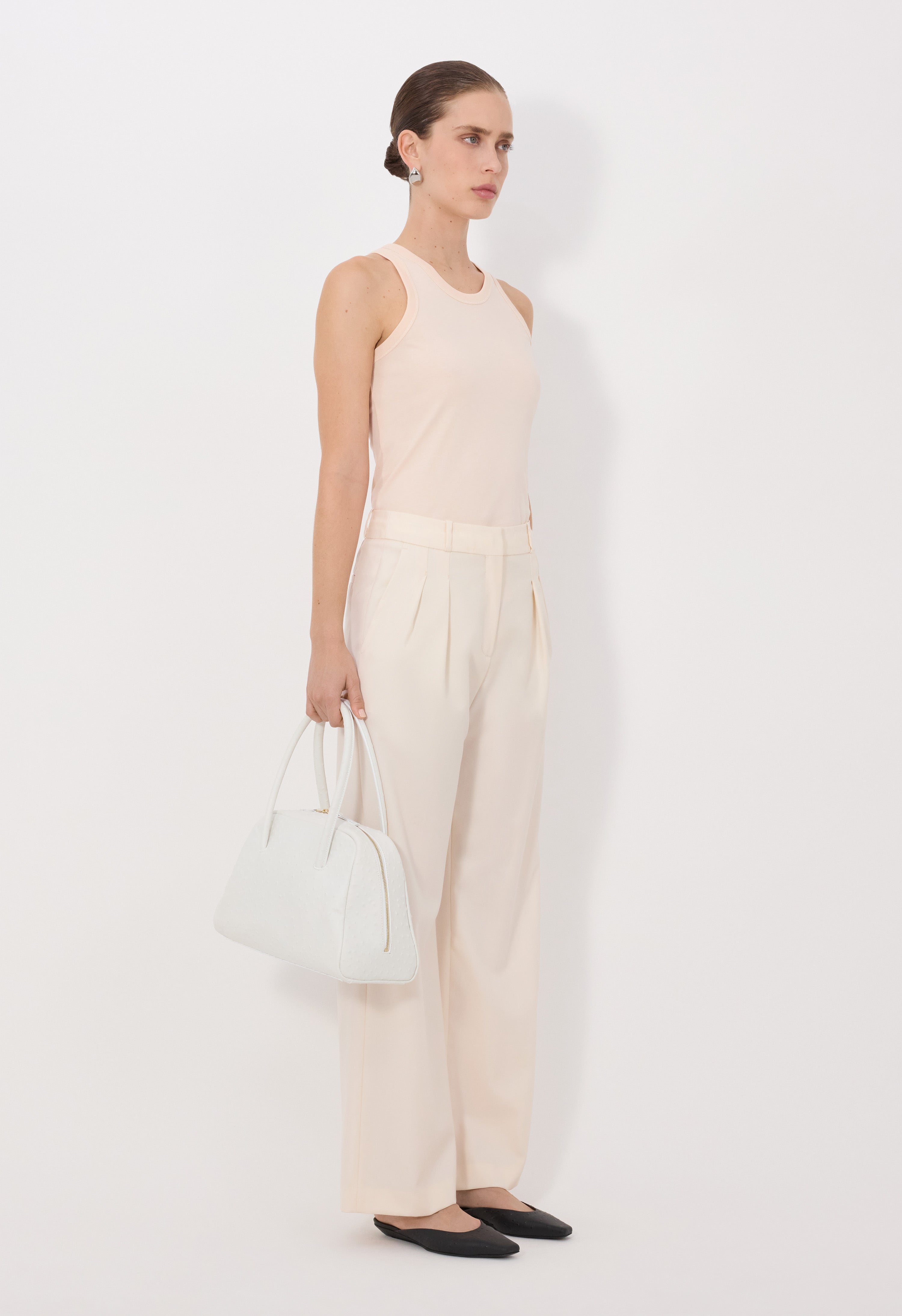 SBIRU LDS Pleated wool trousers