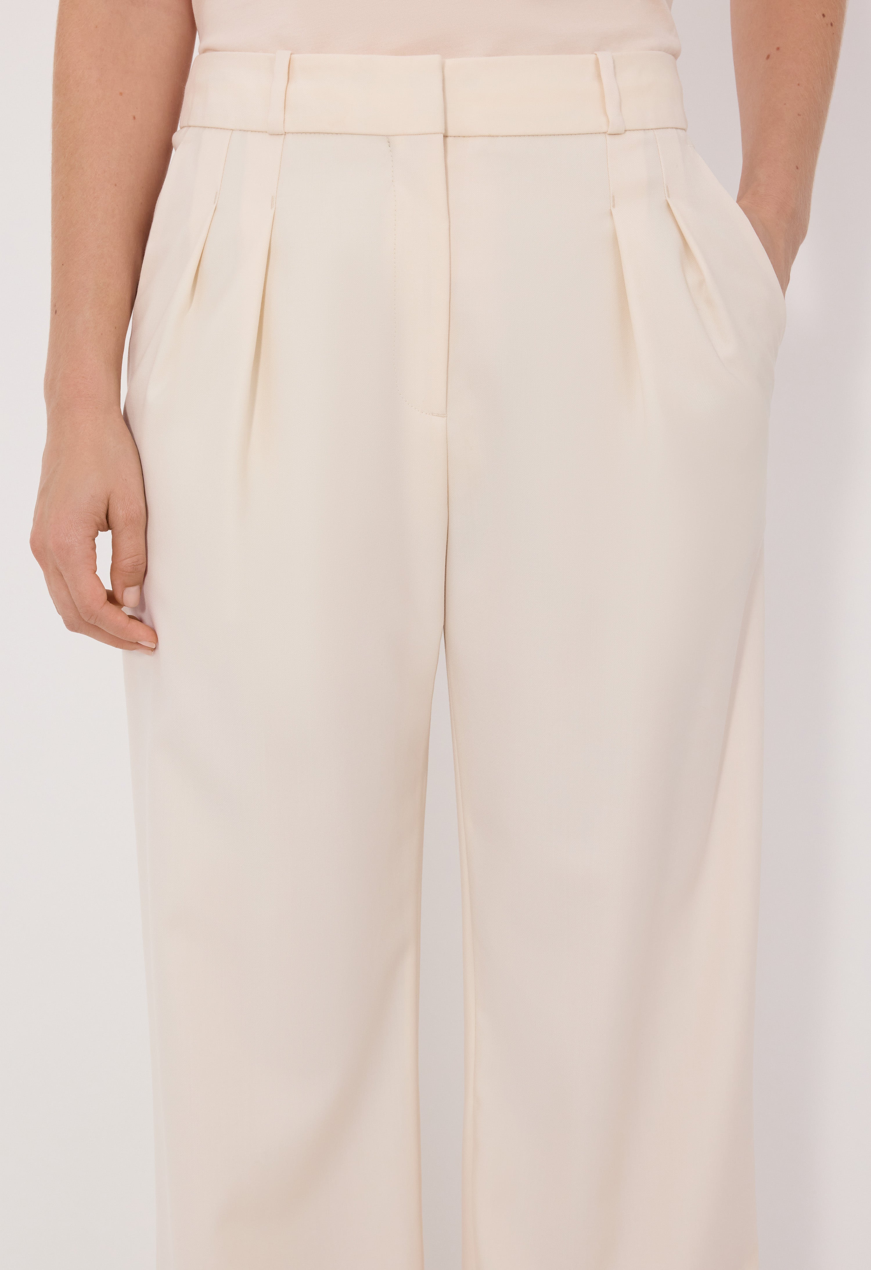 SBIRU LDS Pleated wool trousers