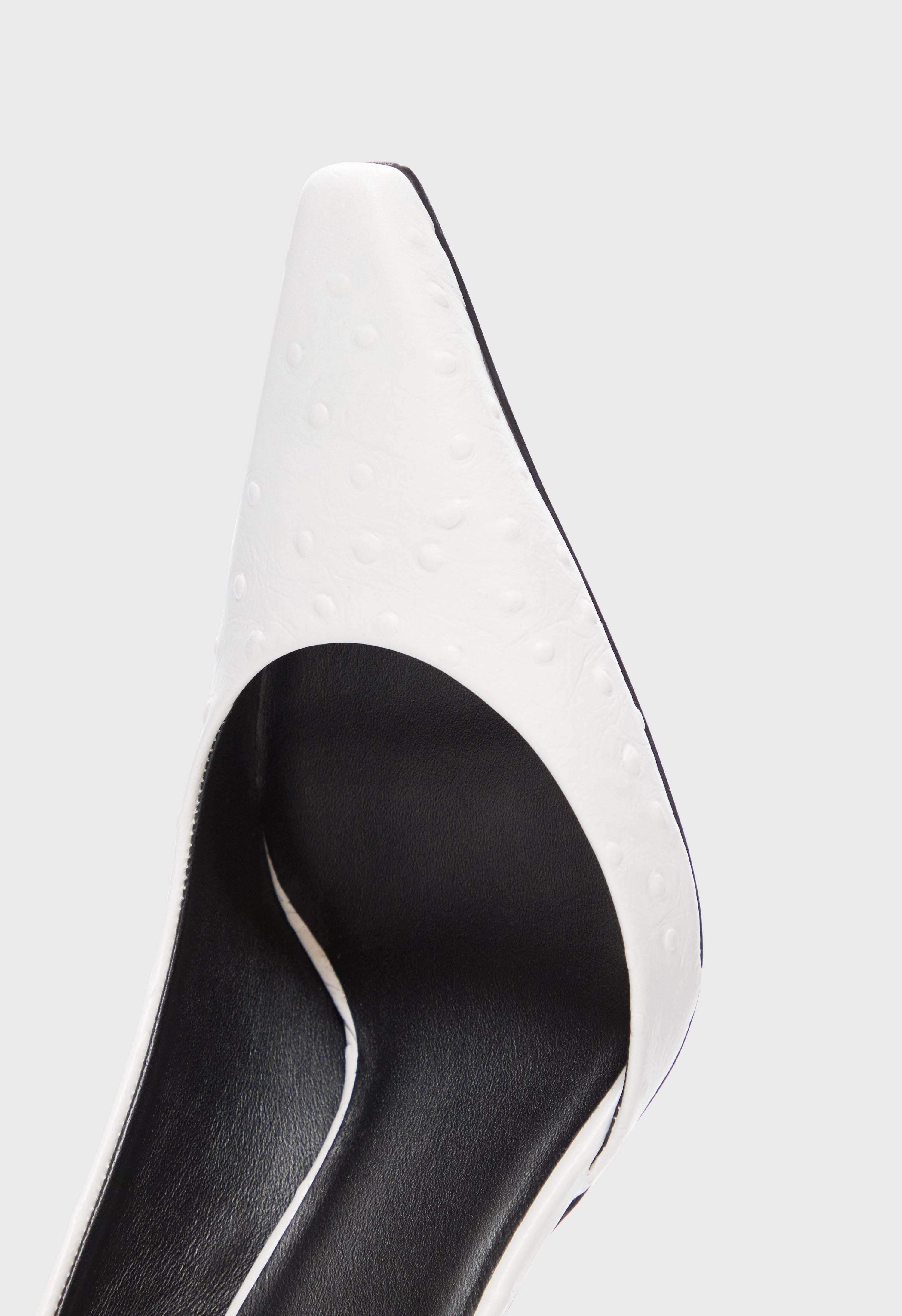 SCALA Ostrich-effect leather pumps