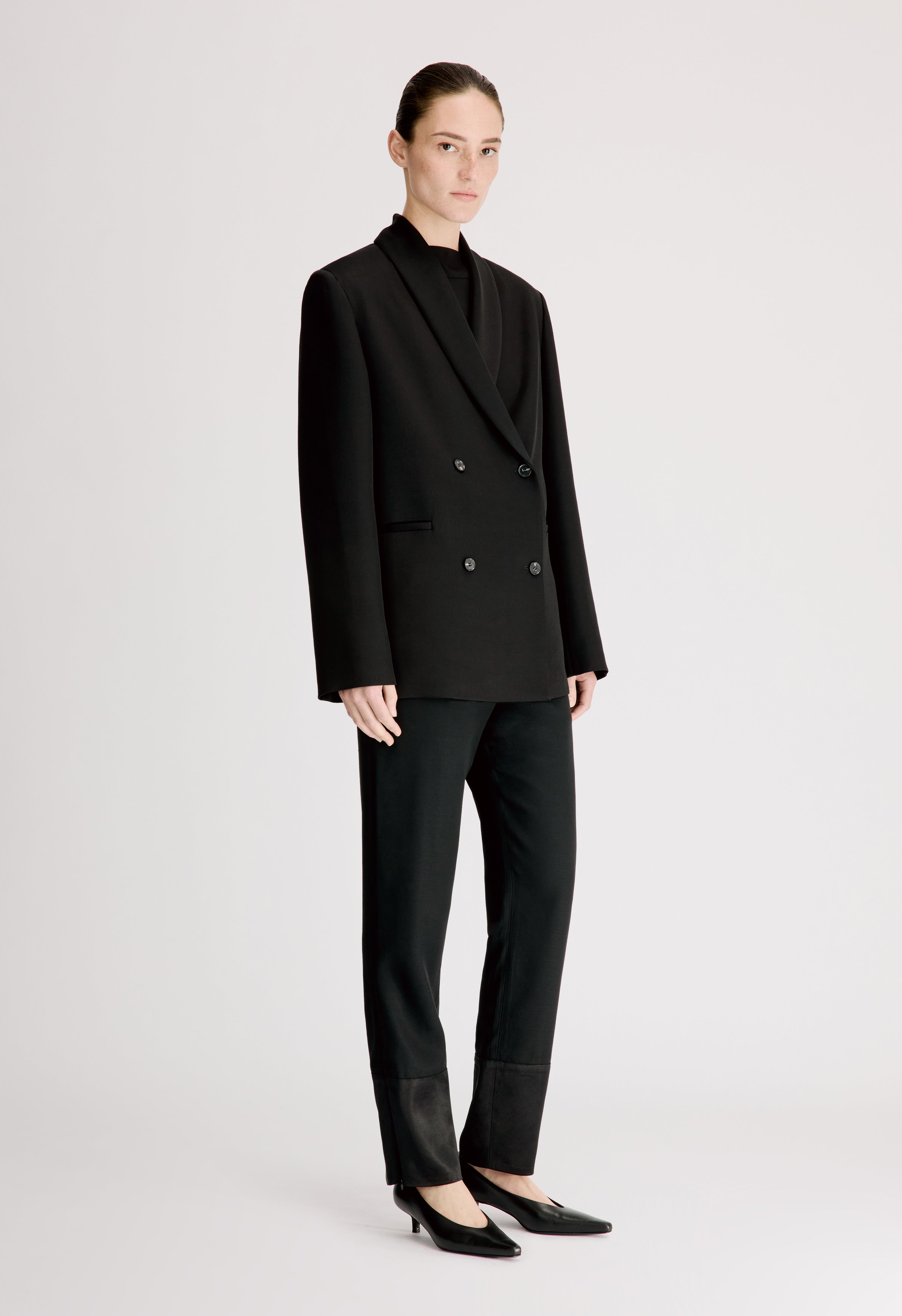 SIRA Double breasted shawl collar jacket