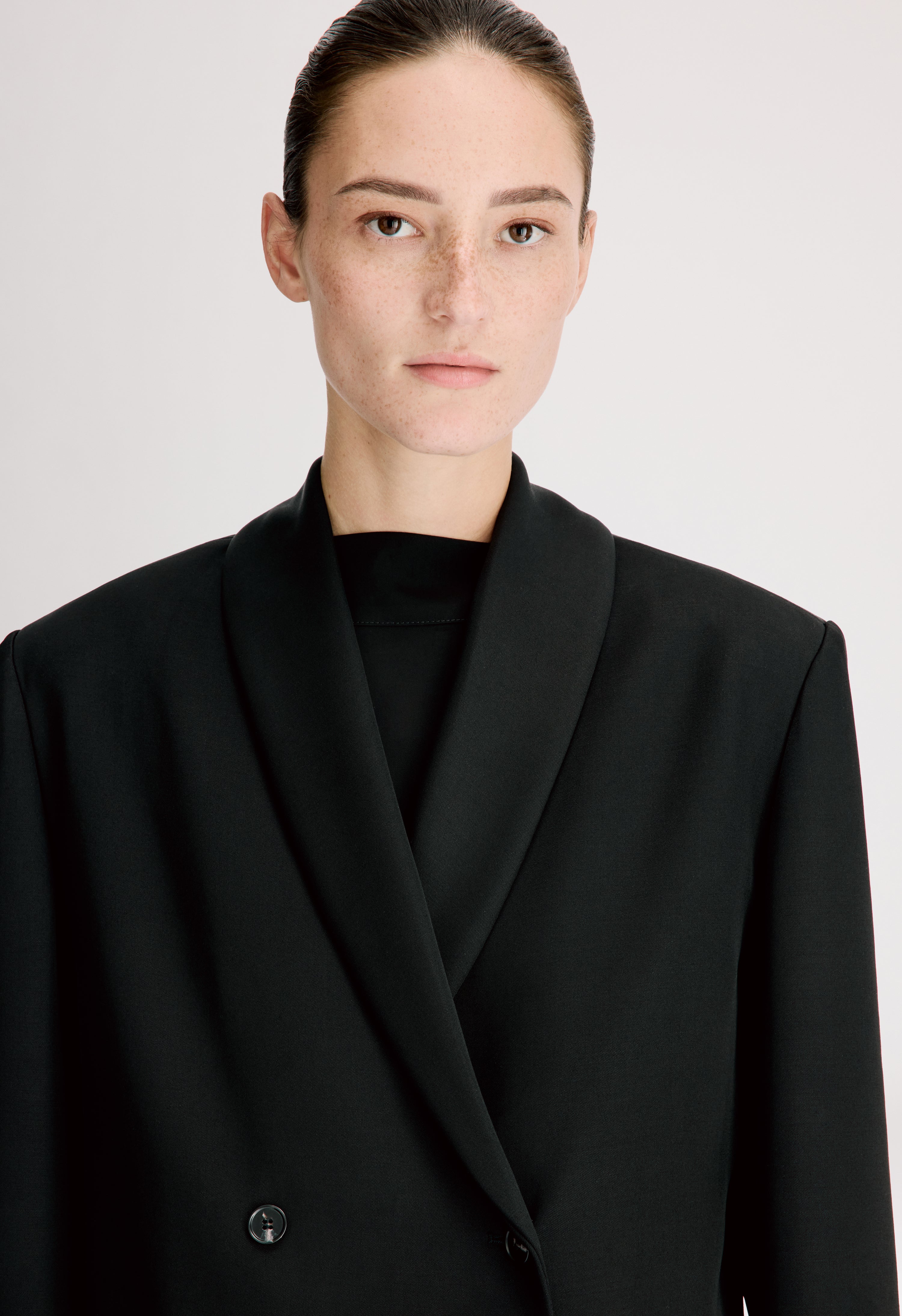 SIRA Double breasted shawl collar jacket