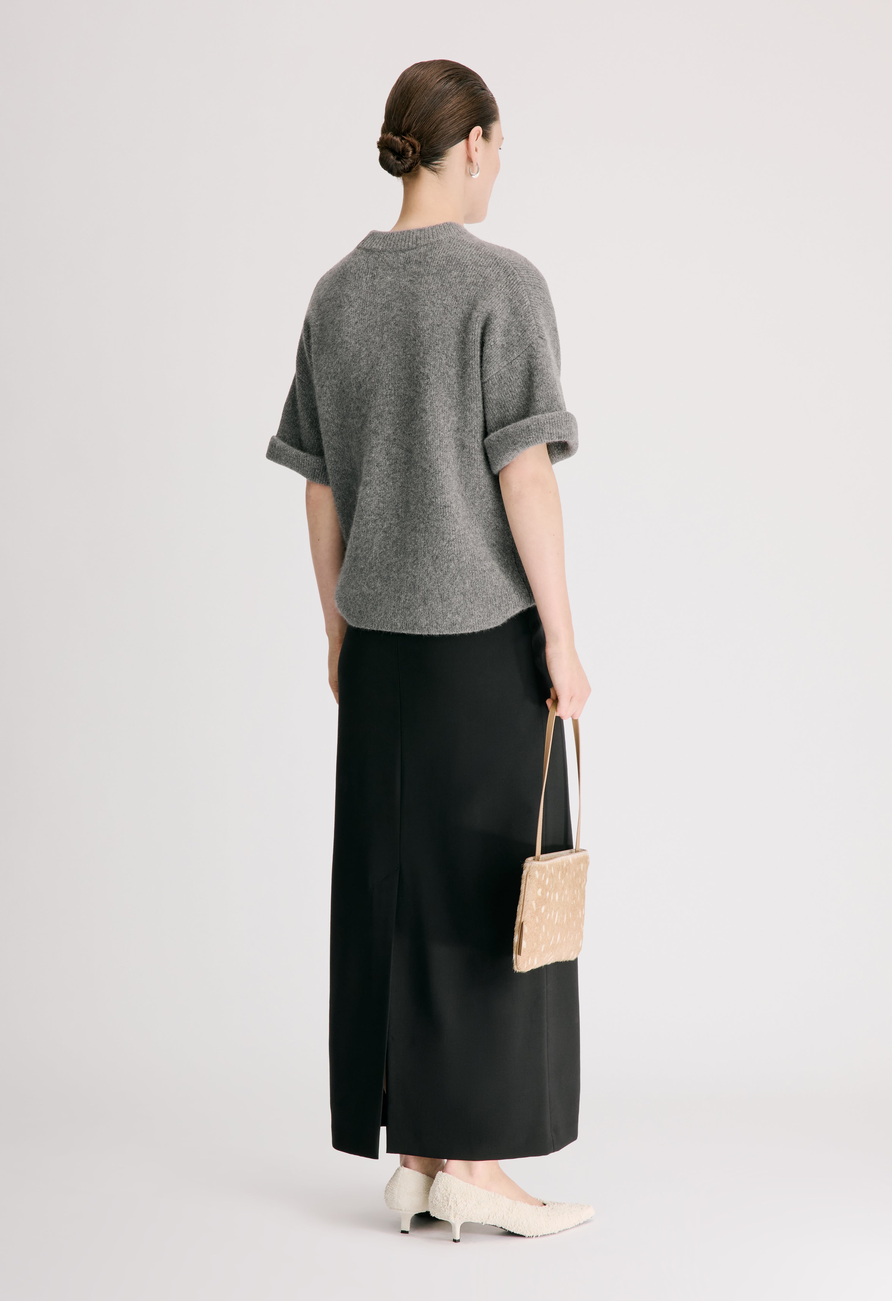 TAMIA Short-sleeve yak blend top