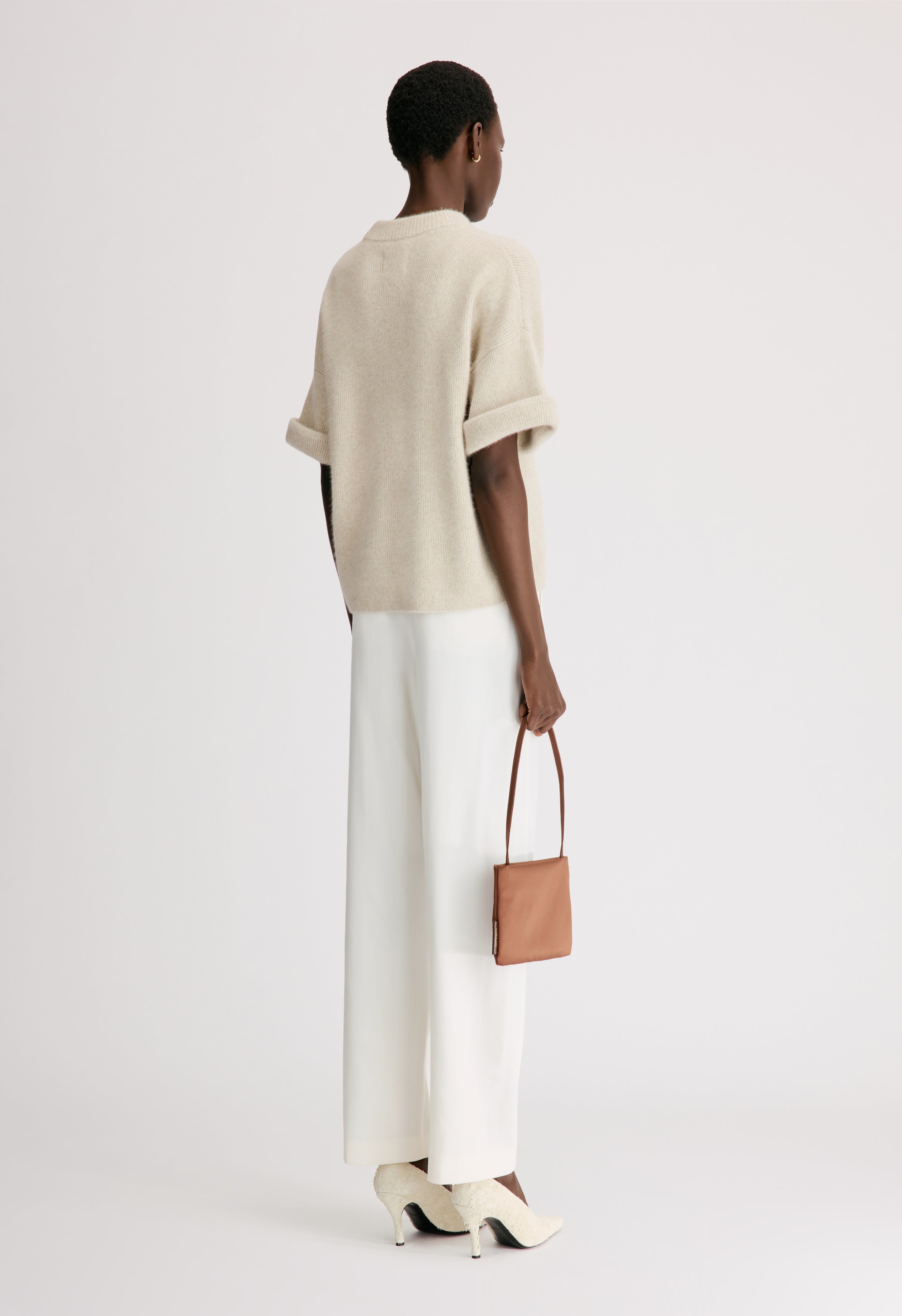 TAMIA Short-sleeve yak blend top