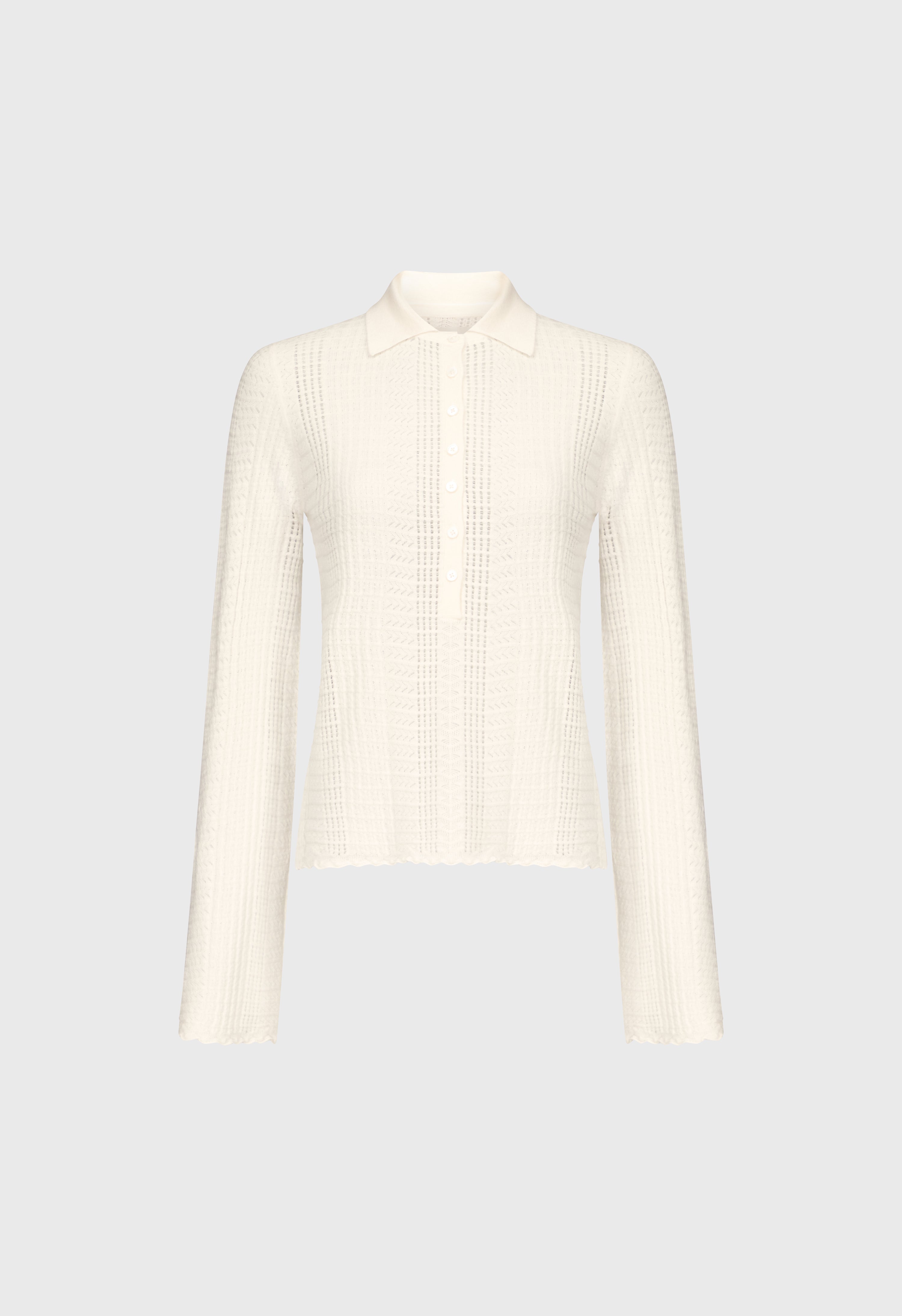 TIHA Polo collar thin sweater