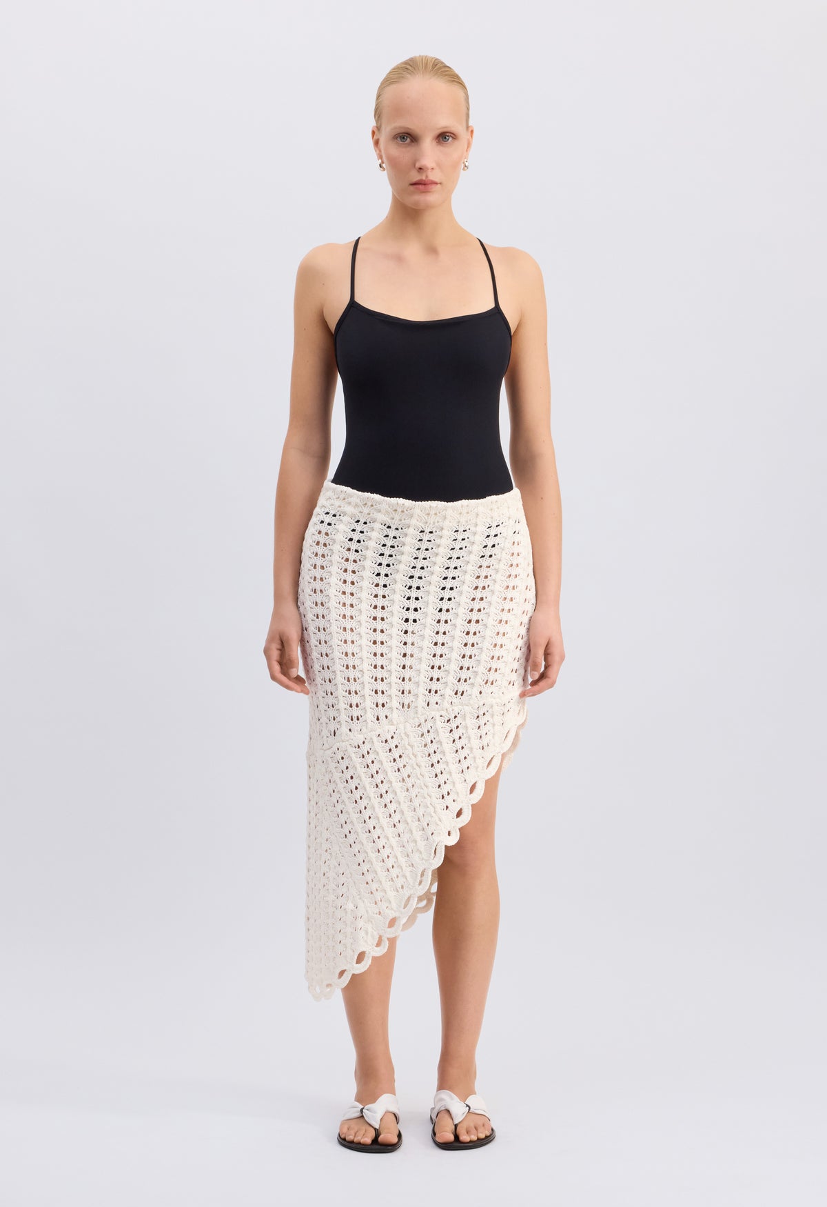 TOMA Ruffled crochet skirt