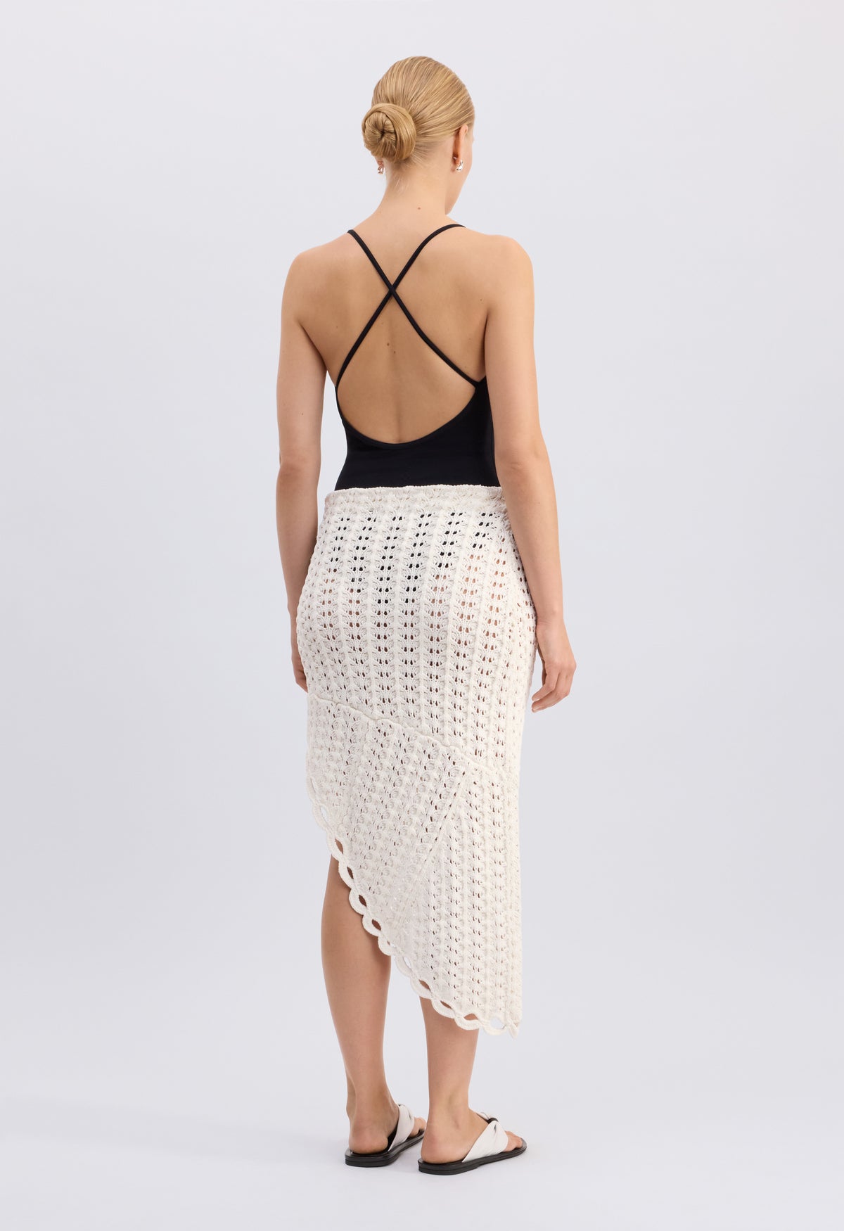 TOMA Ruffled crochet skirt