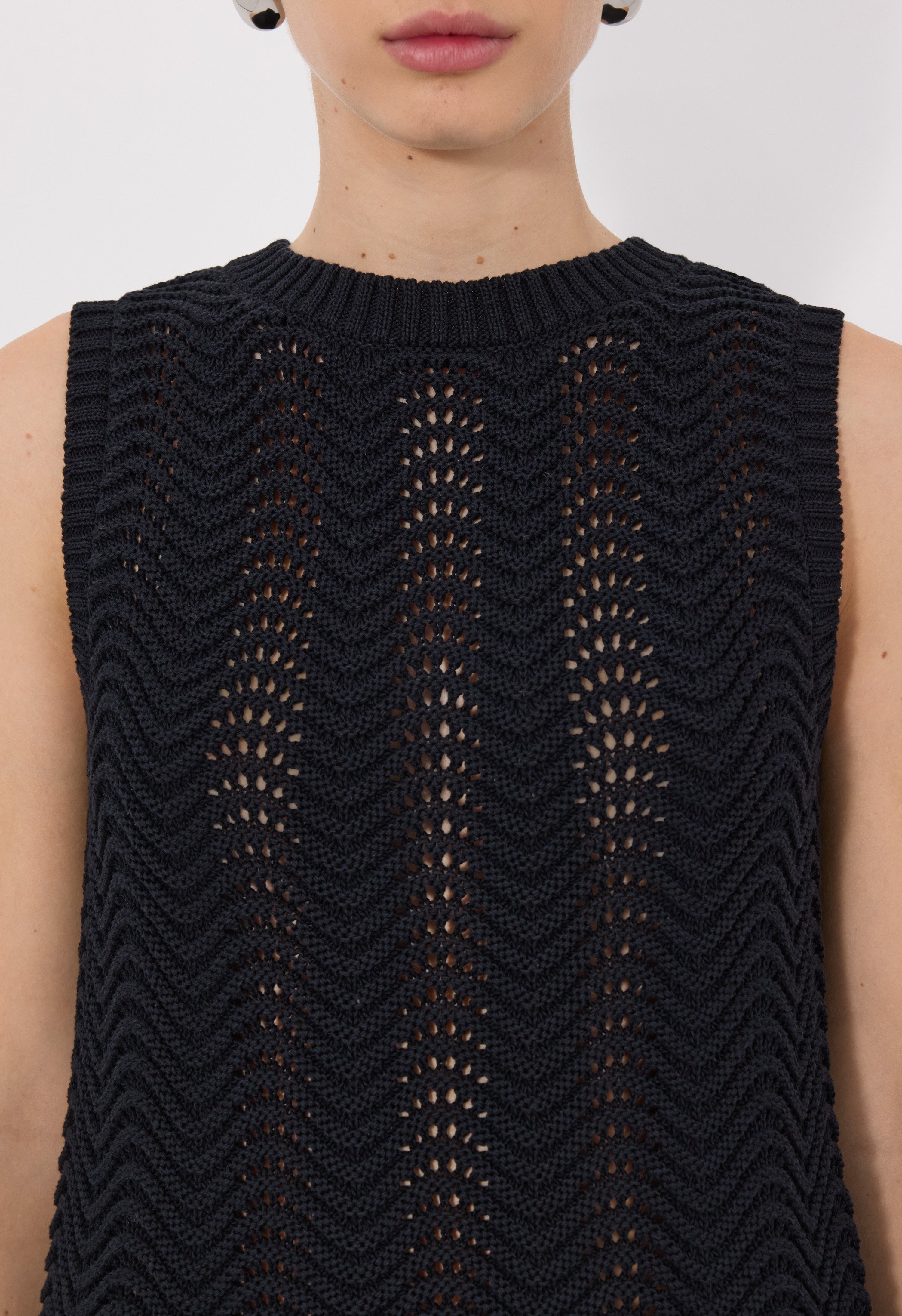 VITTORIA Haut en crochet ottoman