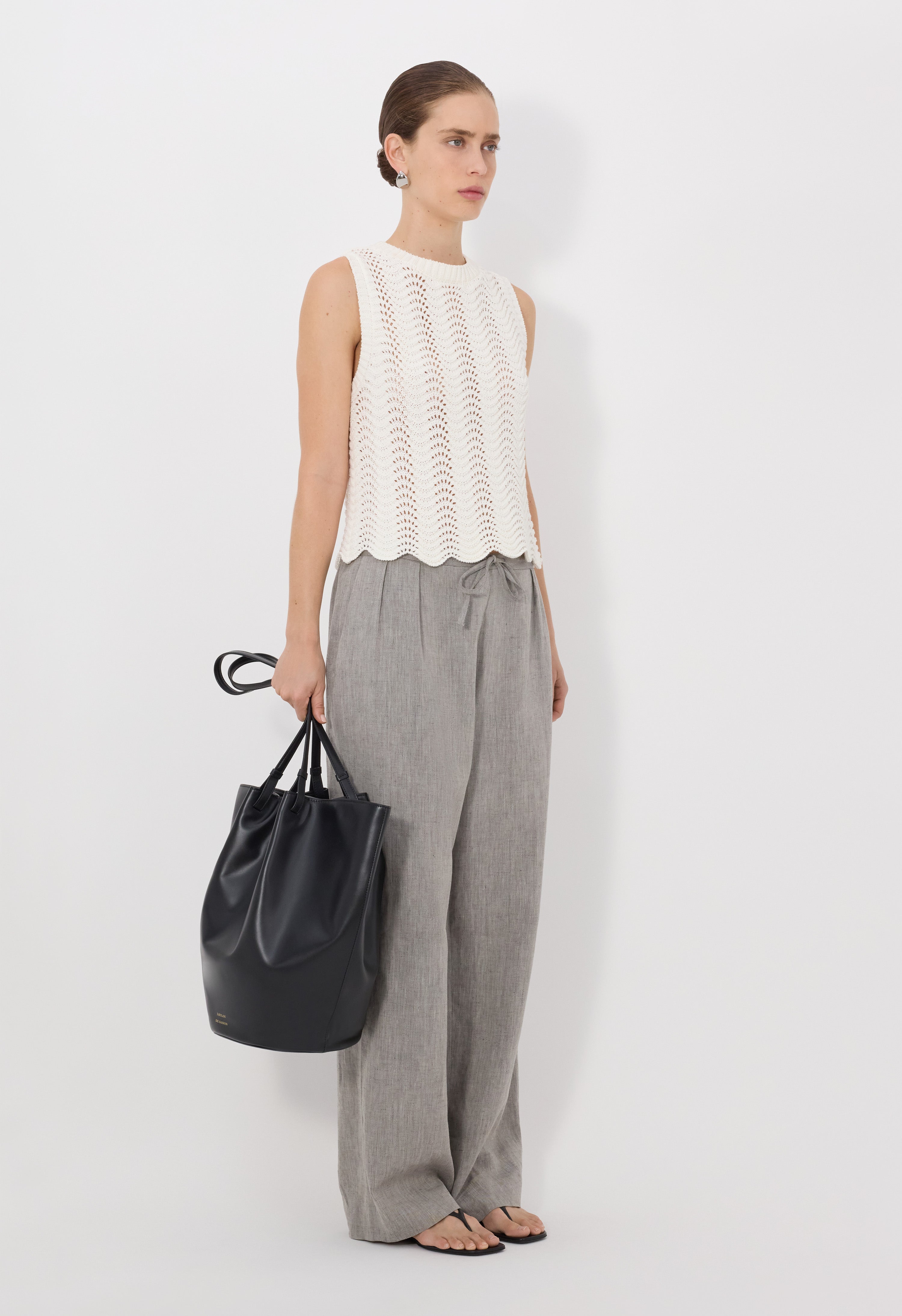 VITTORIA Haut en crochet ottoman