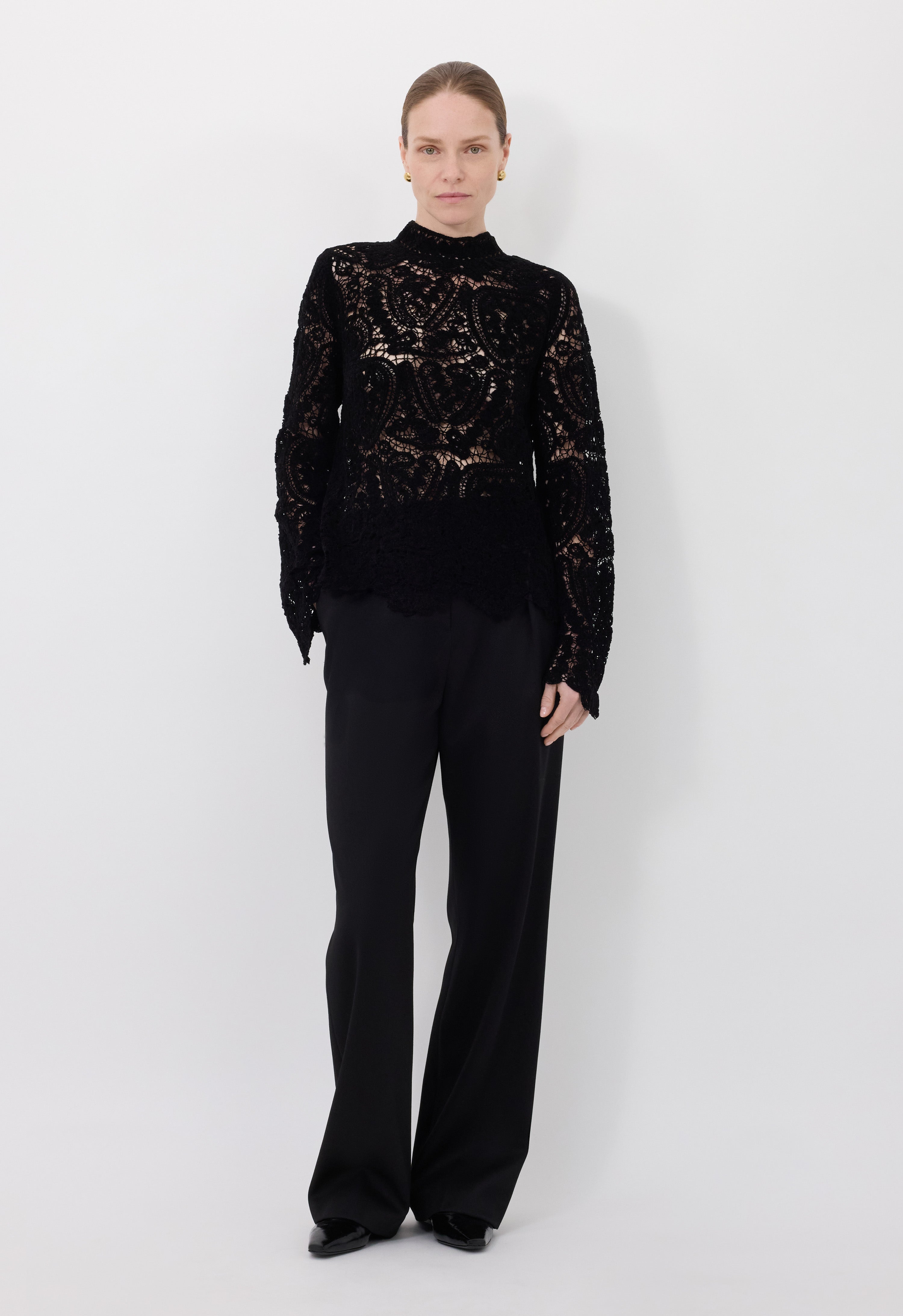 WADE Velvet silk knit top