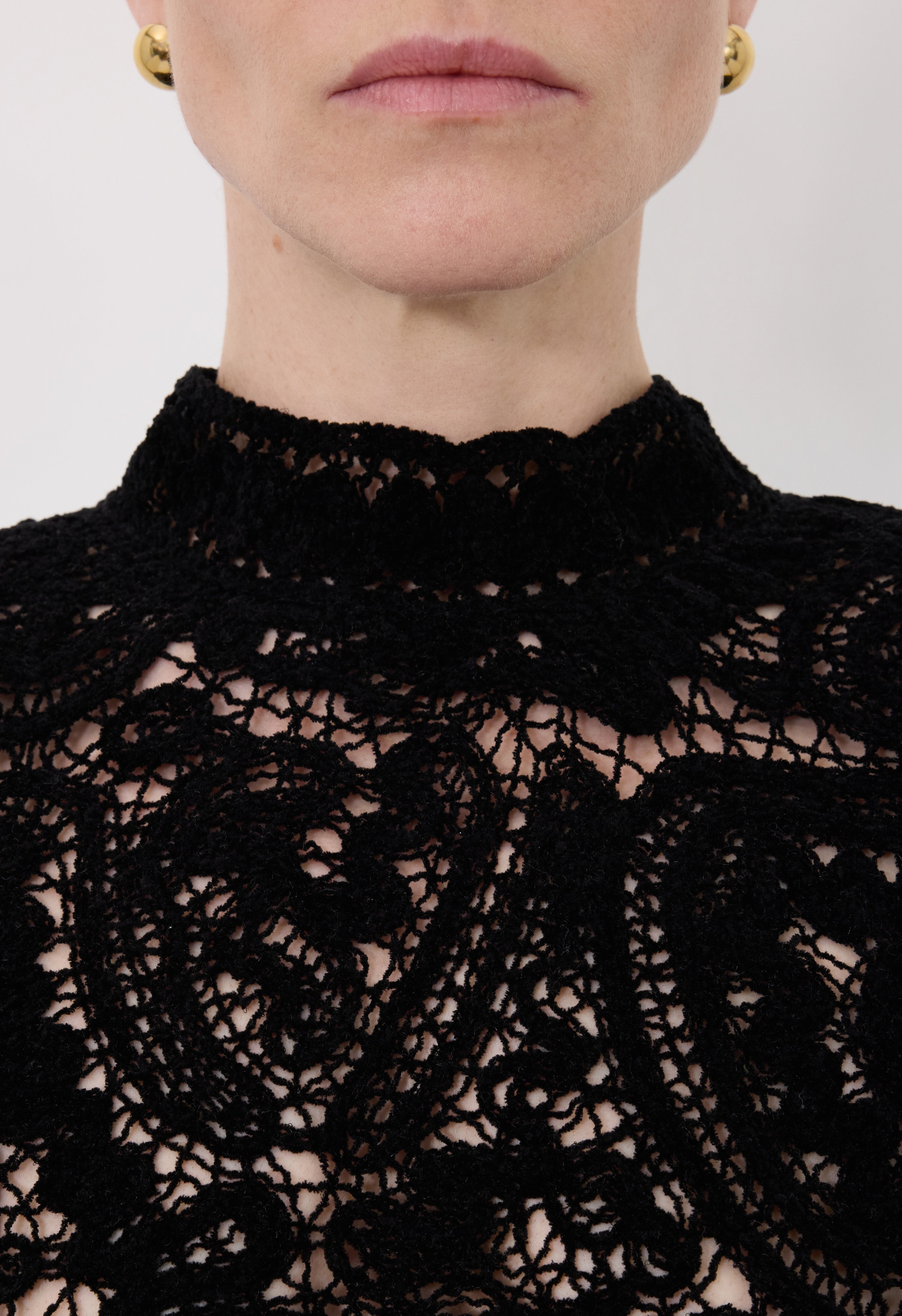WADE Velvet silk knit top