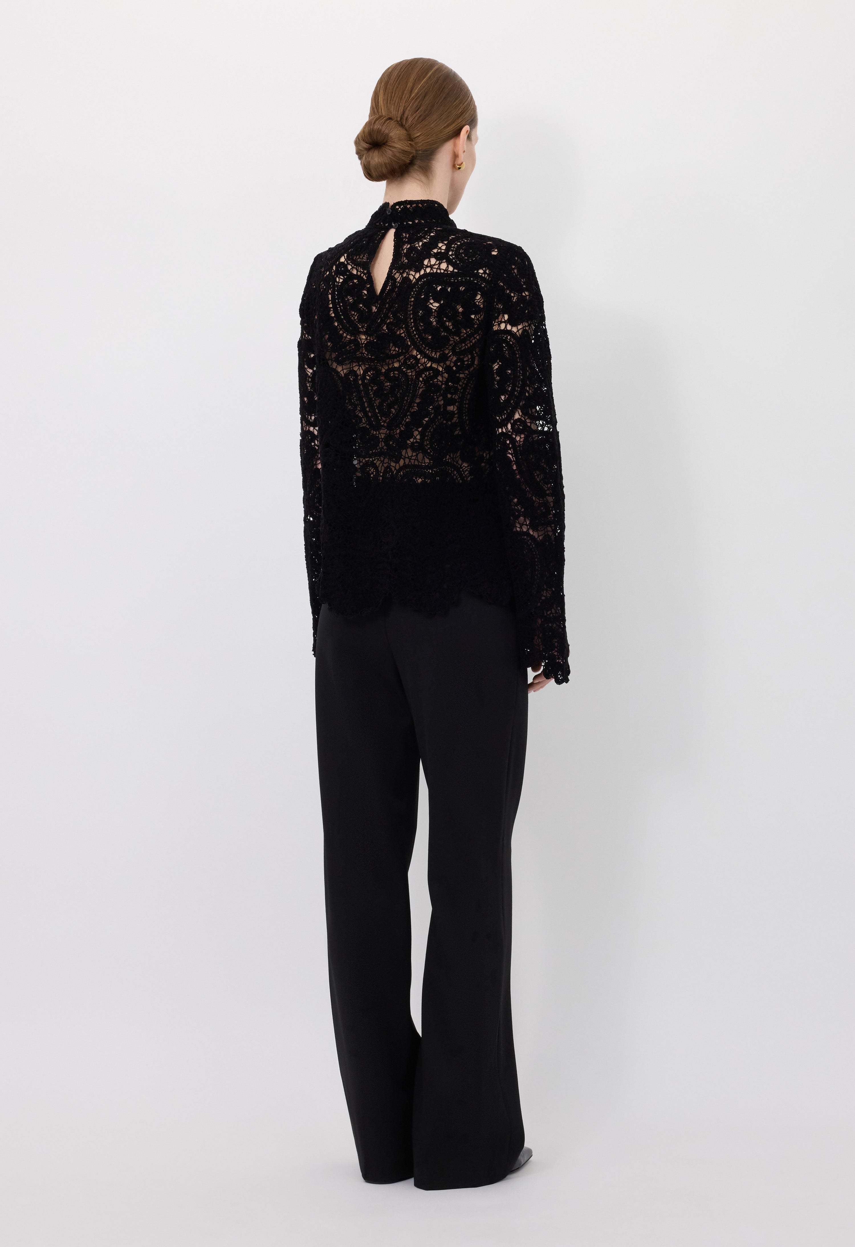 WADE Velvet silk knit top