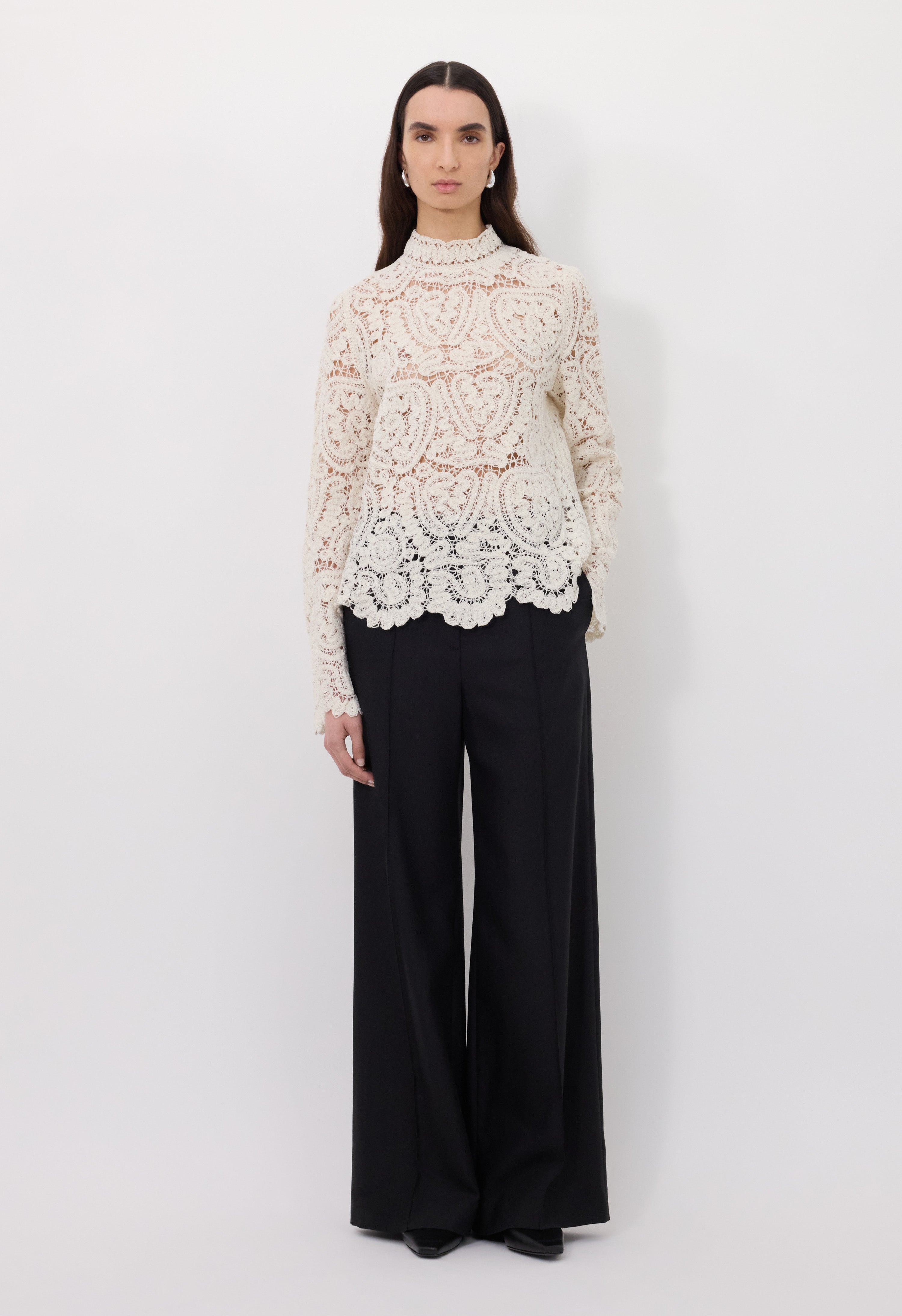 WADE Velvet silk knit top