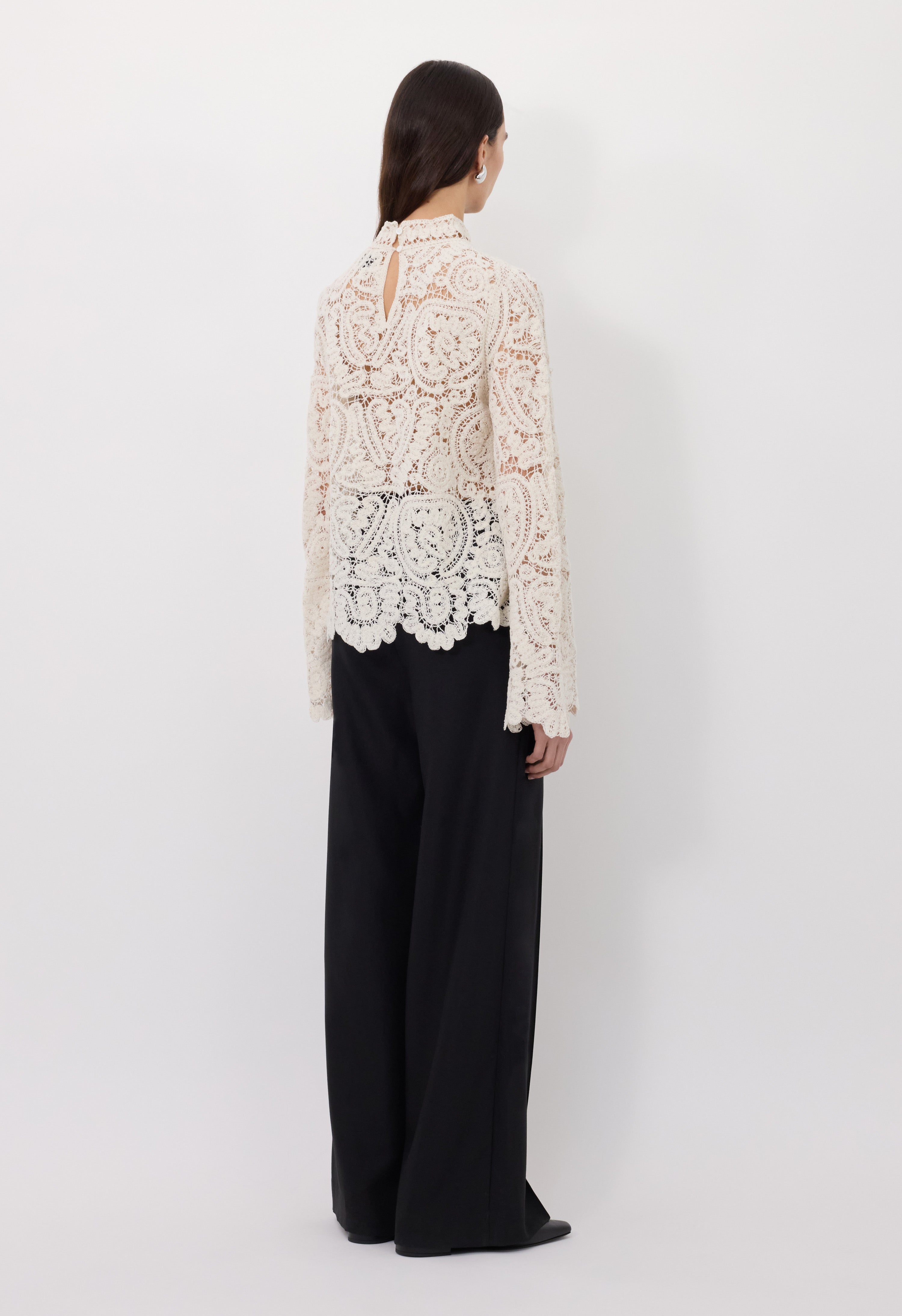 WADE Velvet silk knit top