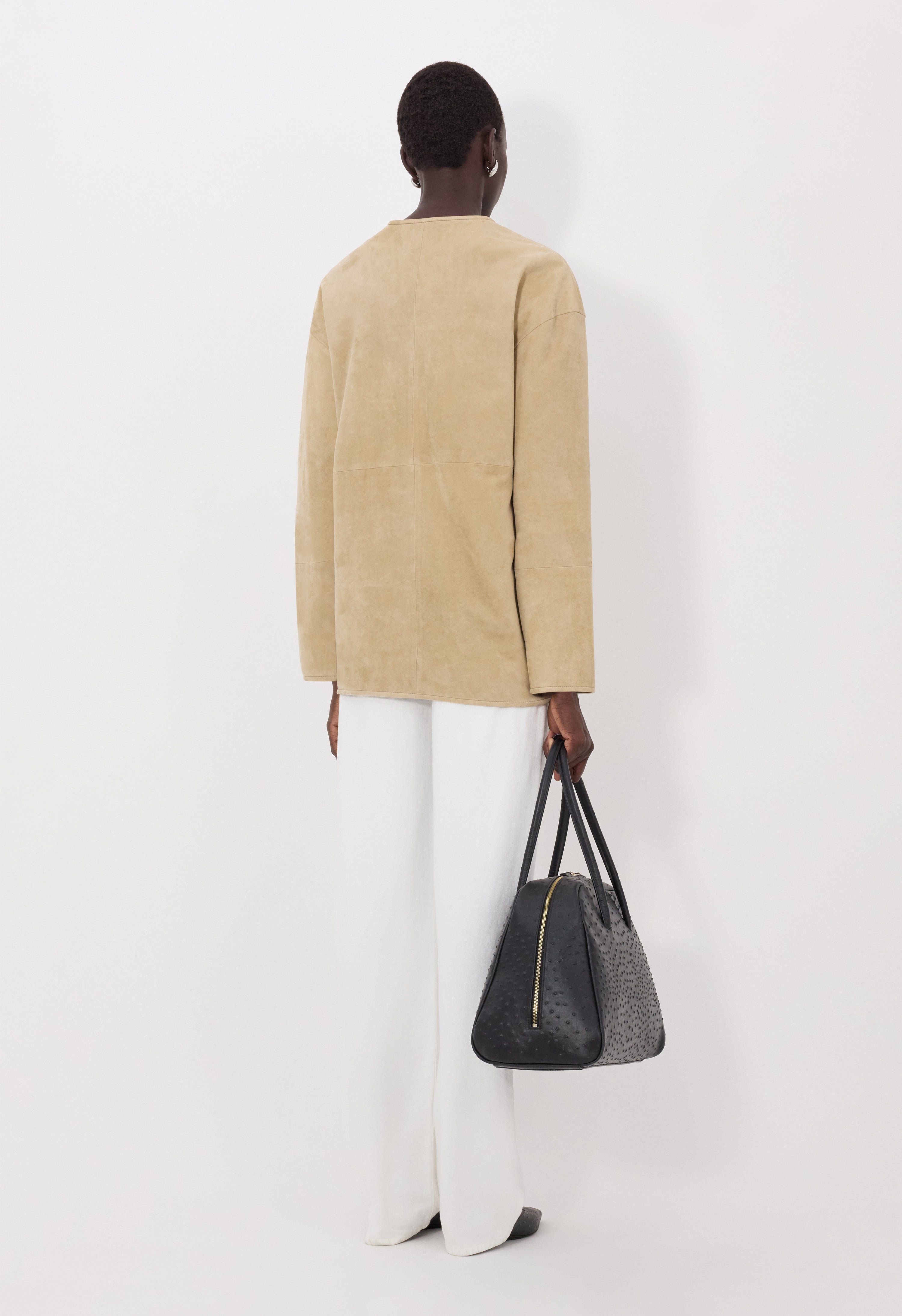 WAREN Oval suede coat