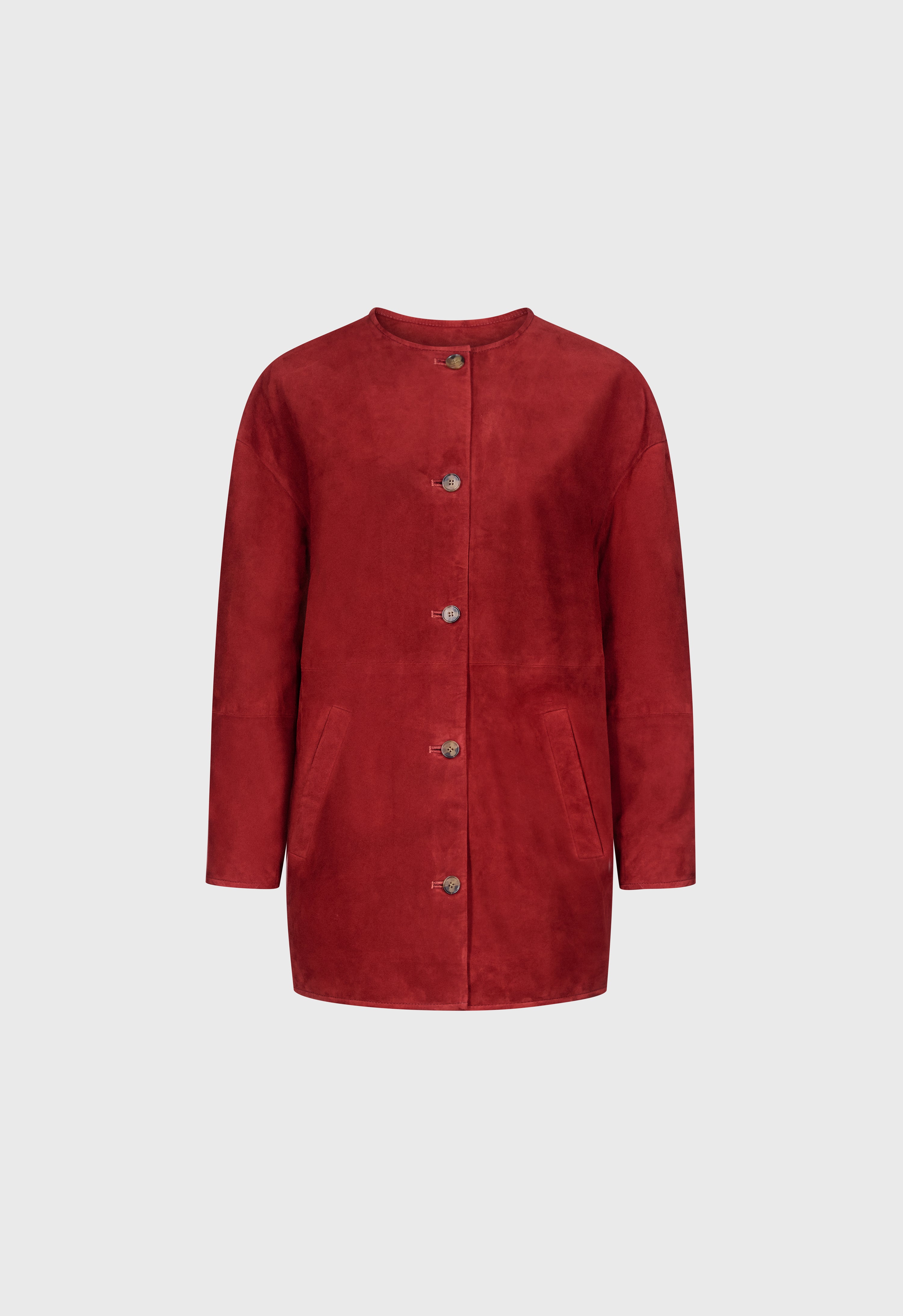 WAREN Oval suede coat