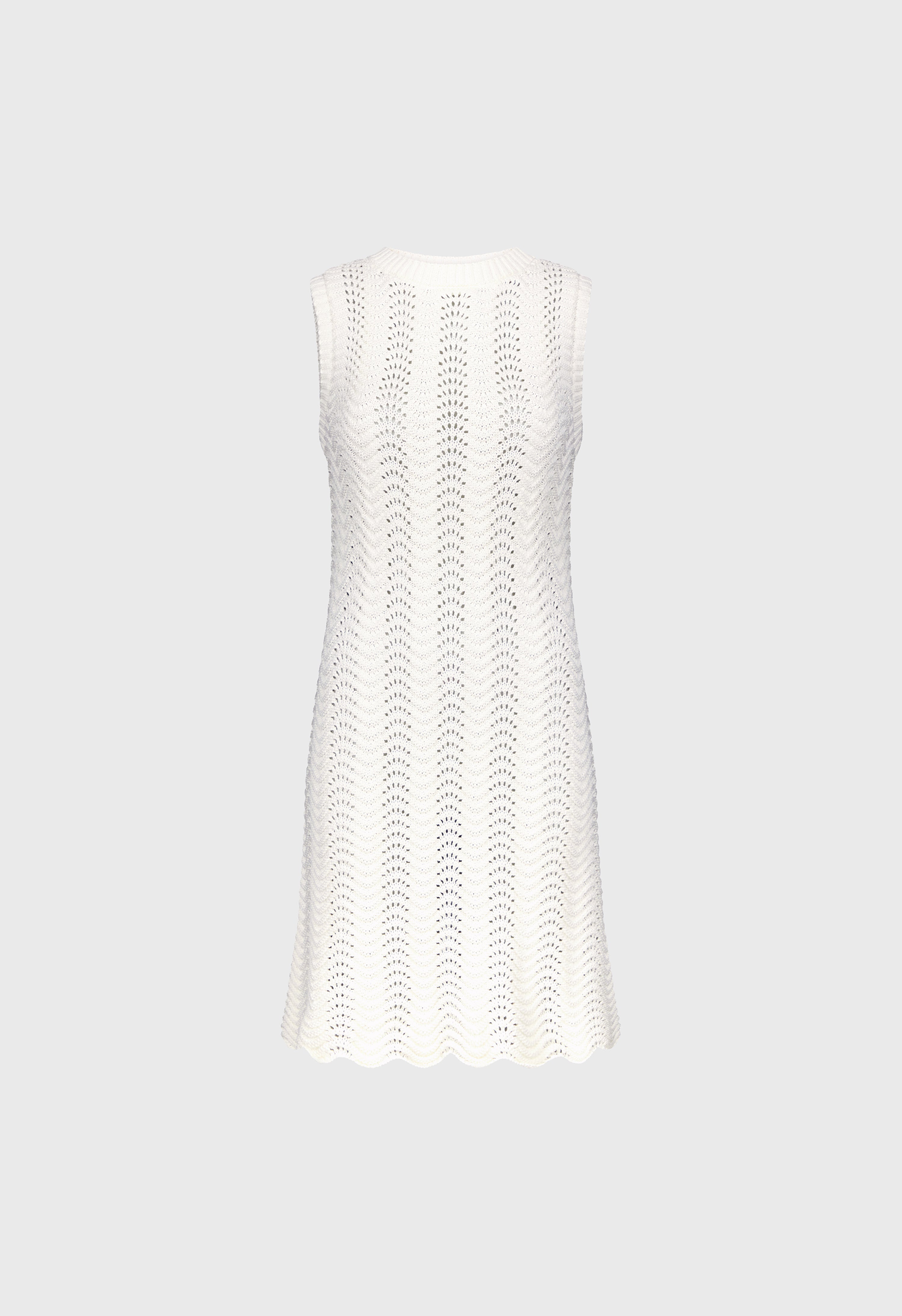YOKO Sleeveless Ottoman crochet dress