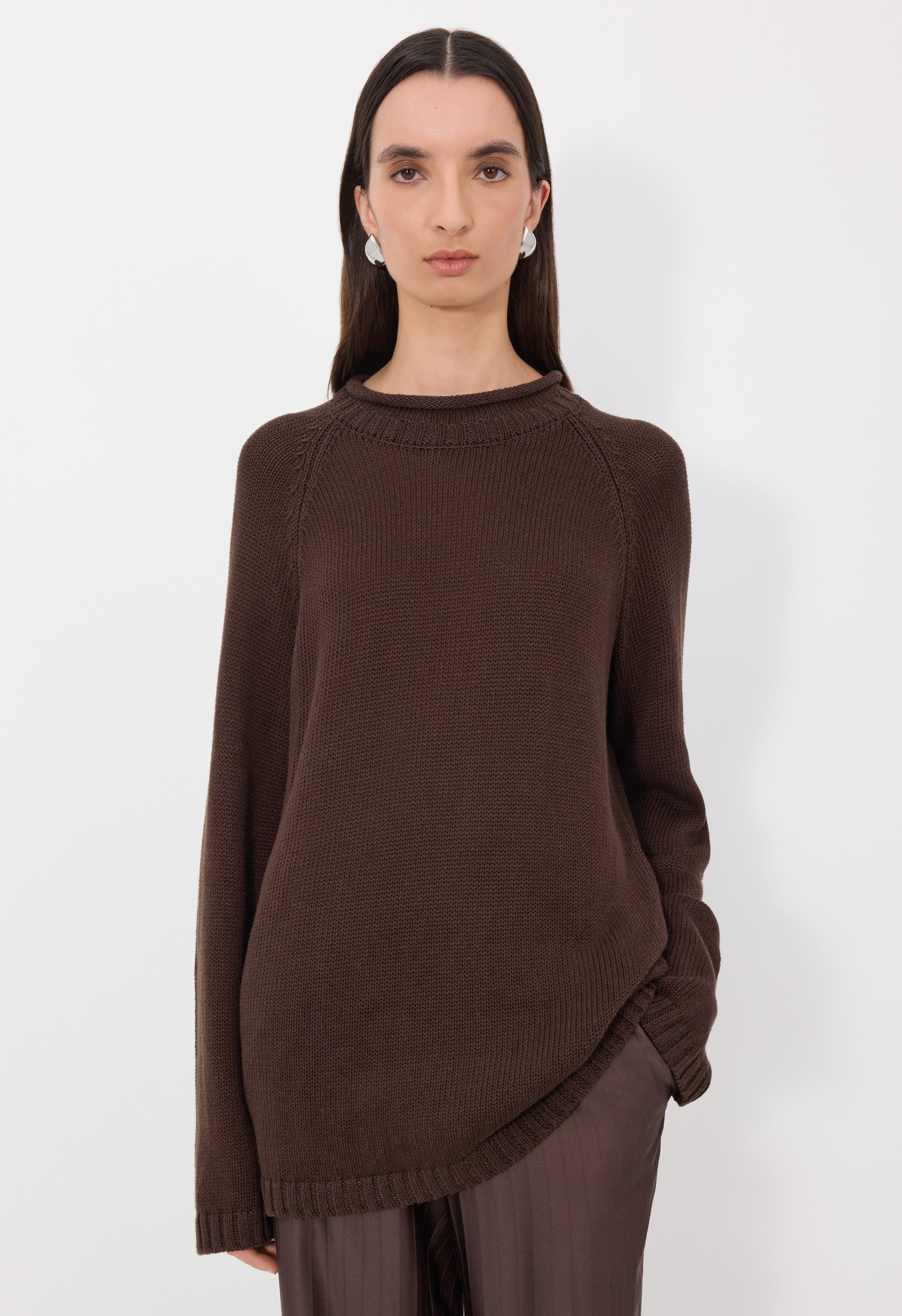 ZIMA Pull en soie et lin mélangés