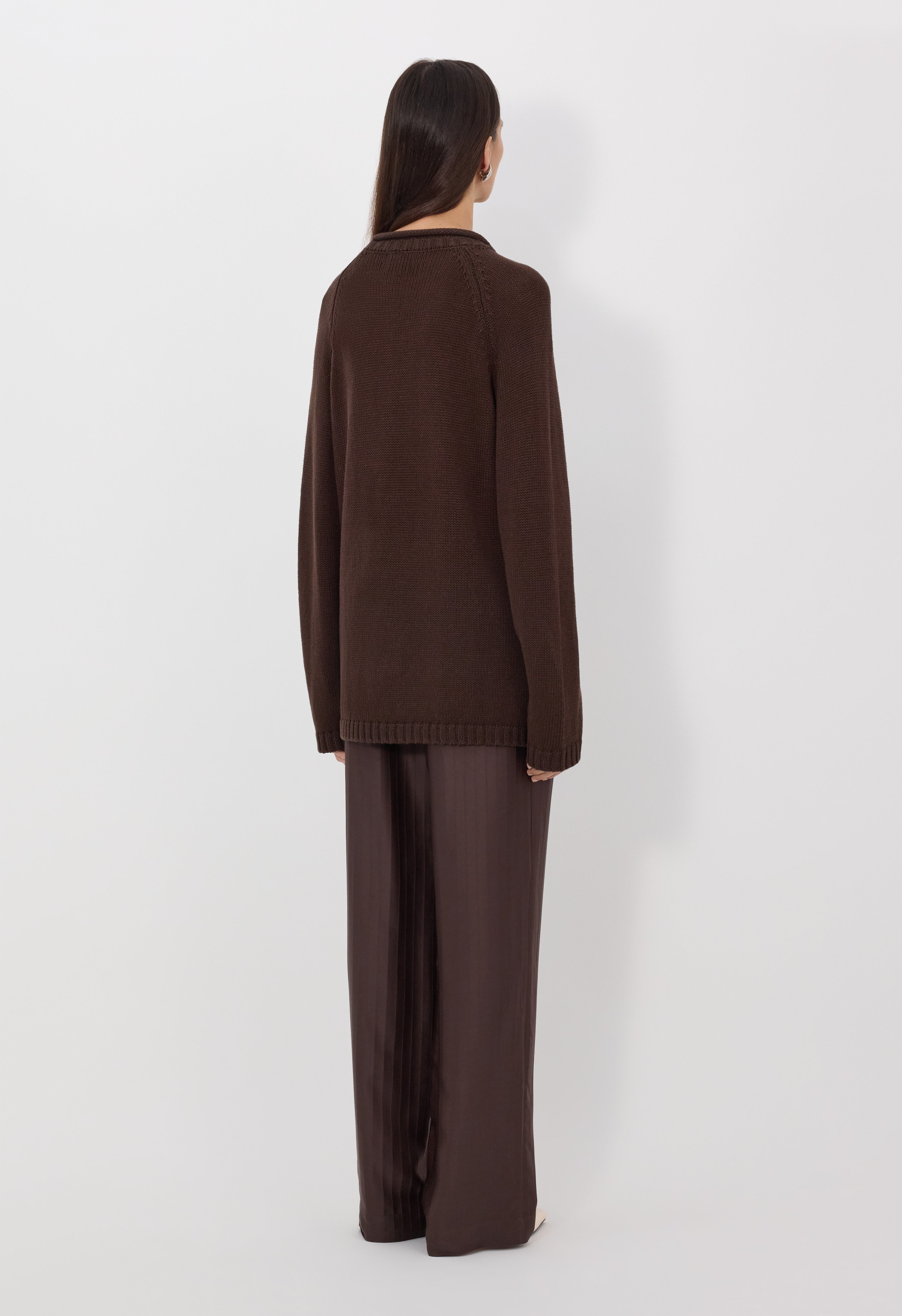 ZIMA Pull en soie et lin mélangés