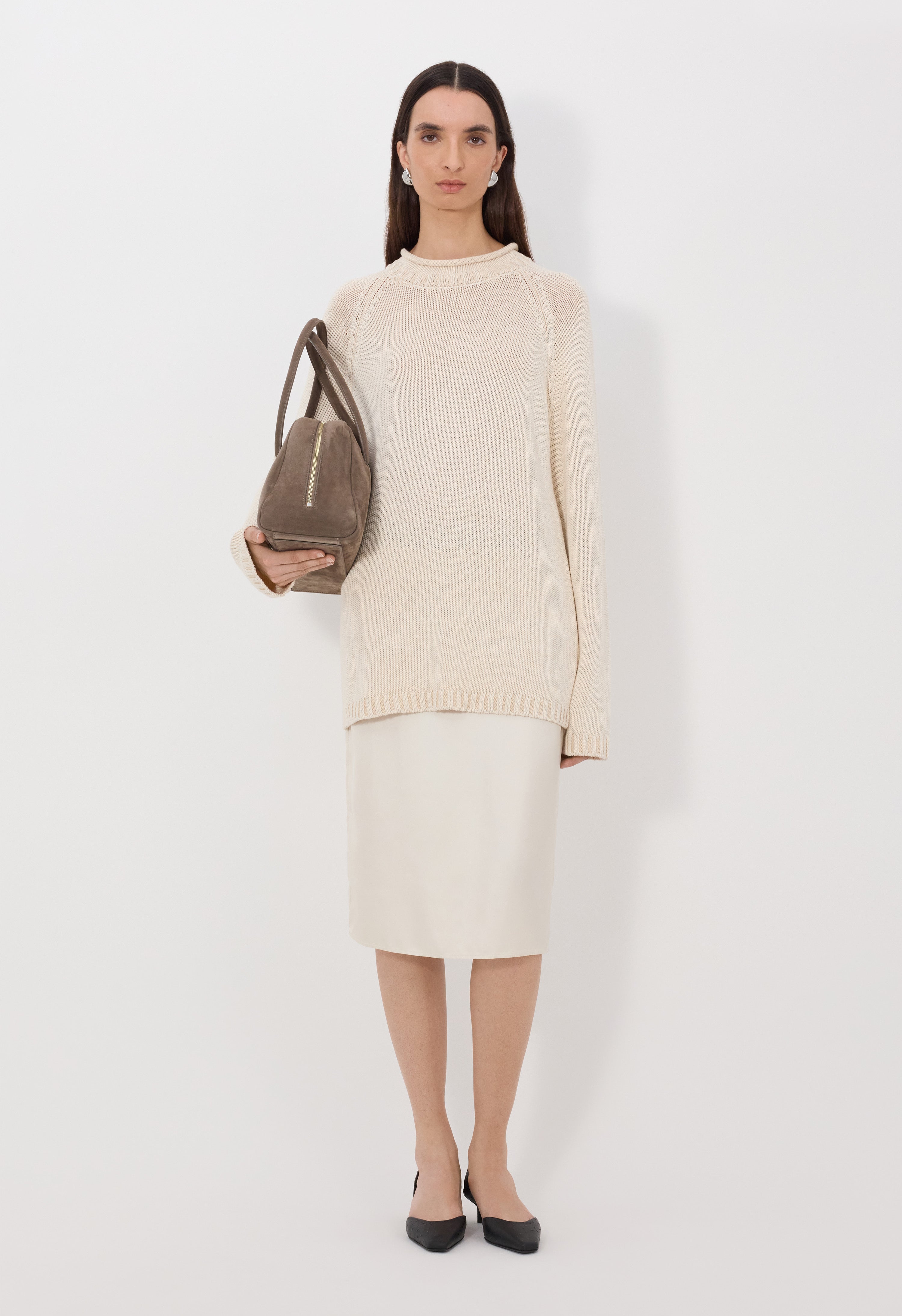 ZIMA Pull en soie et lin mélangés