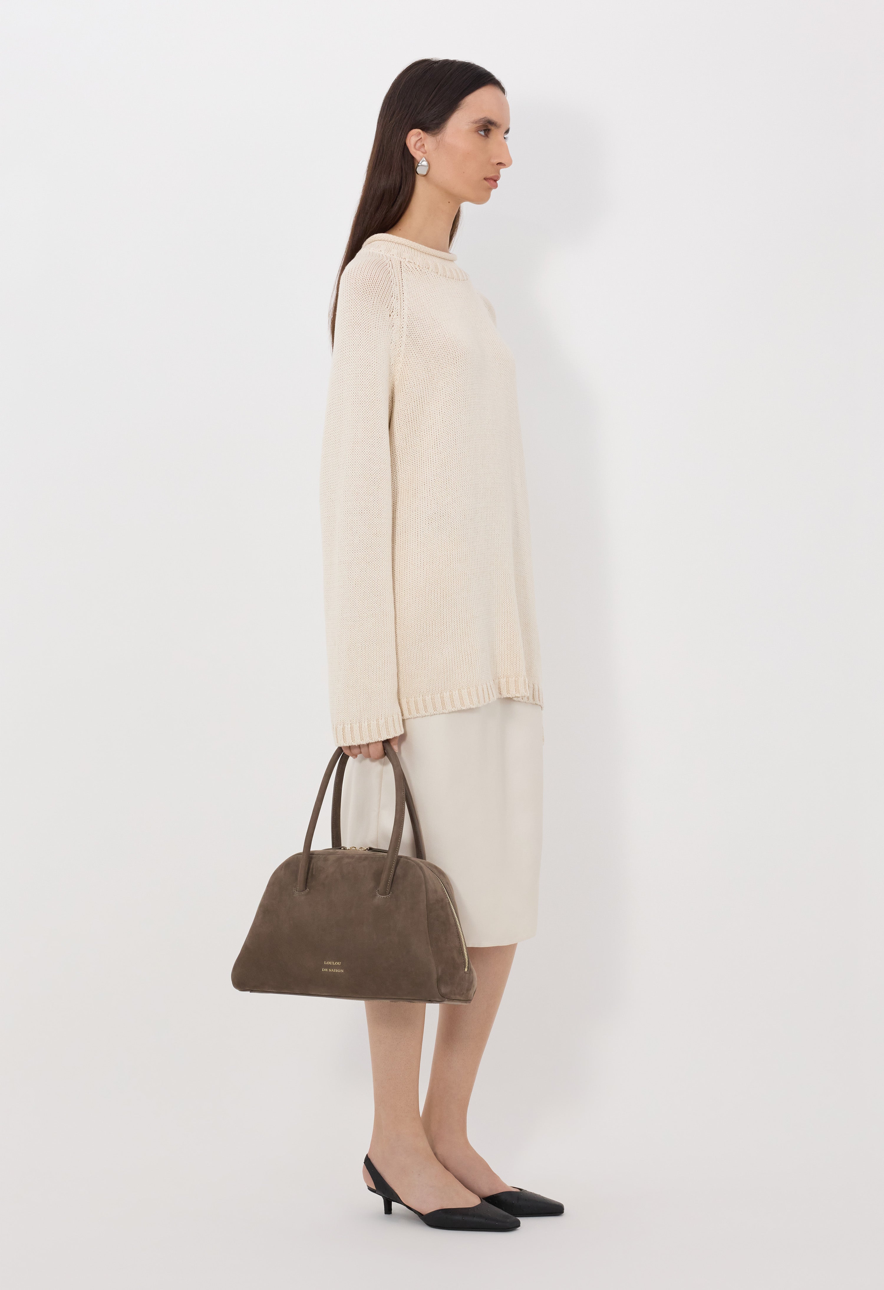 ZIMA Pull en soie et lin mélangés