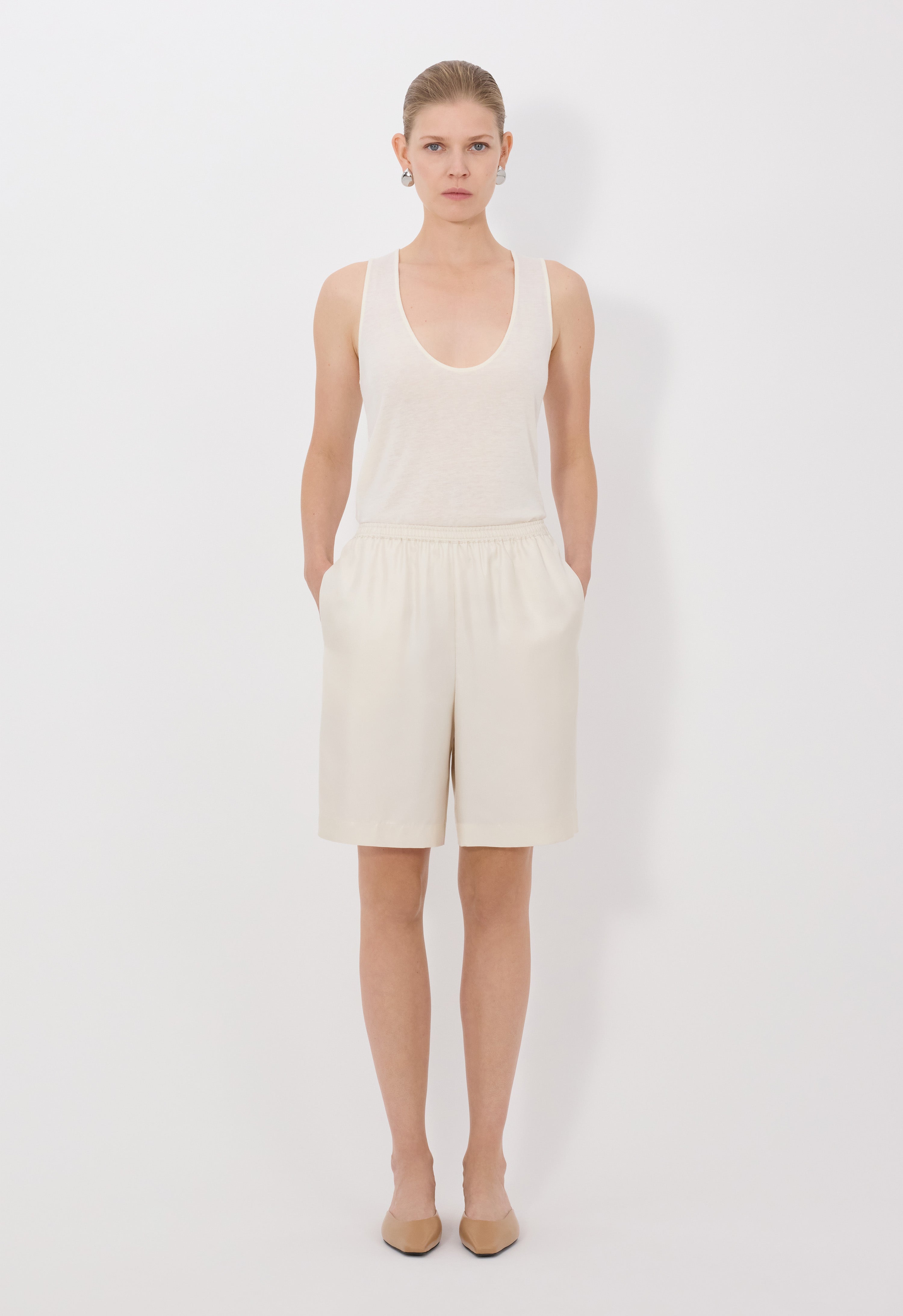 ZINIA LDS Silk twill bermuda