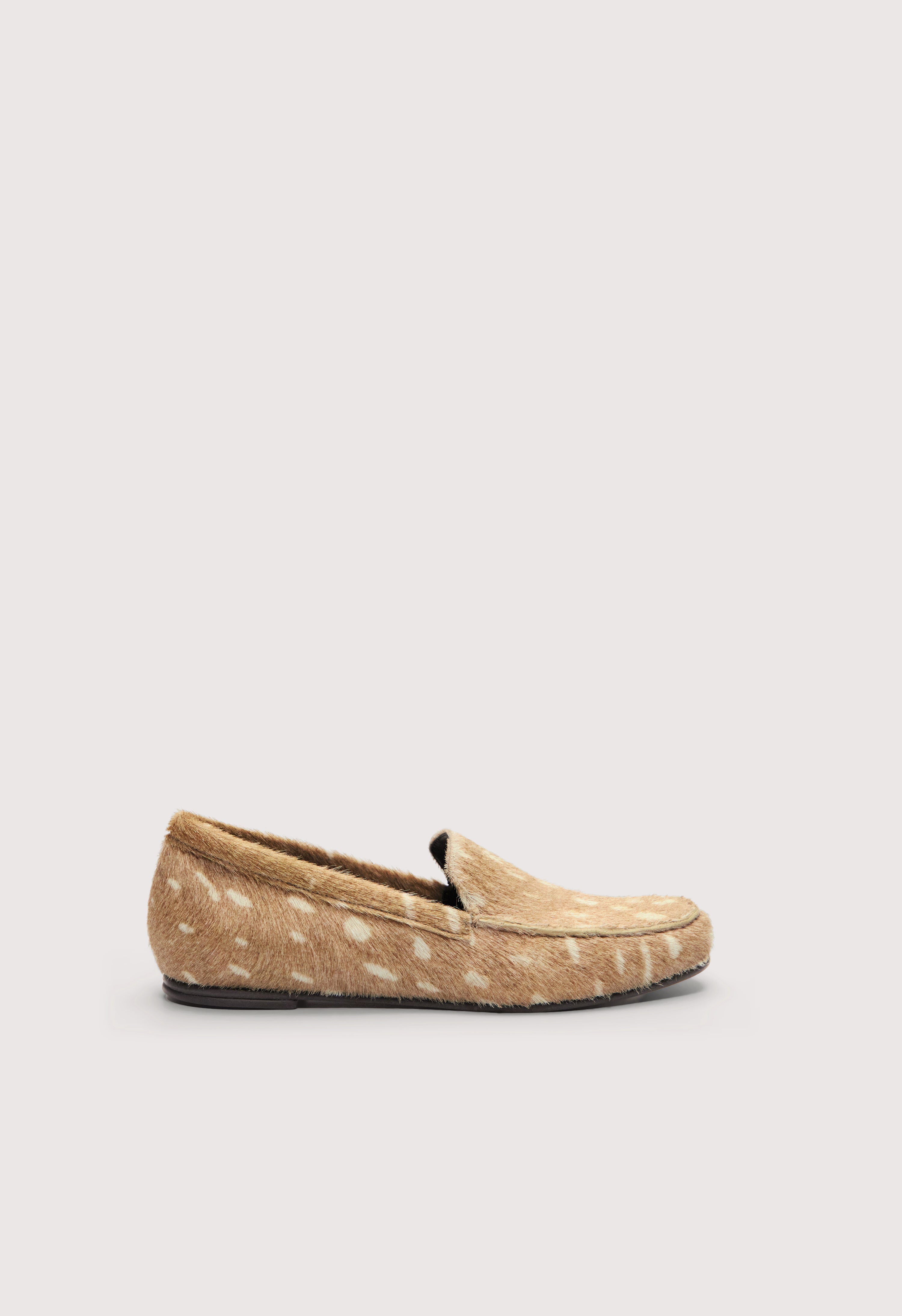 ZINO Mocassins en cuir façon poney imprimé biche