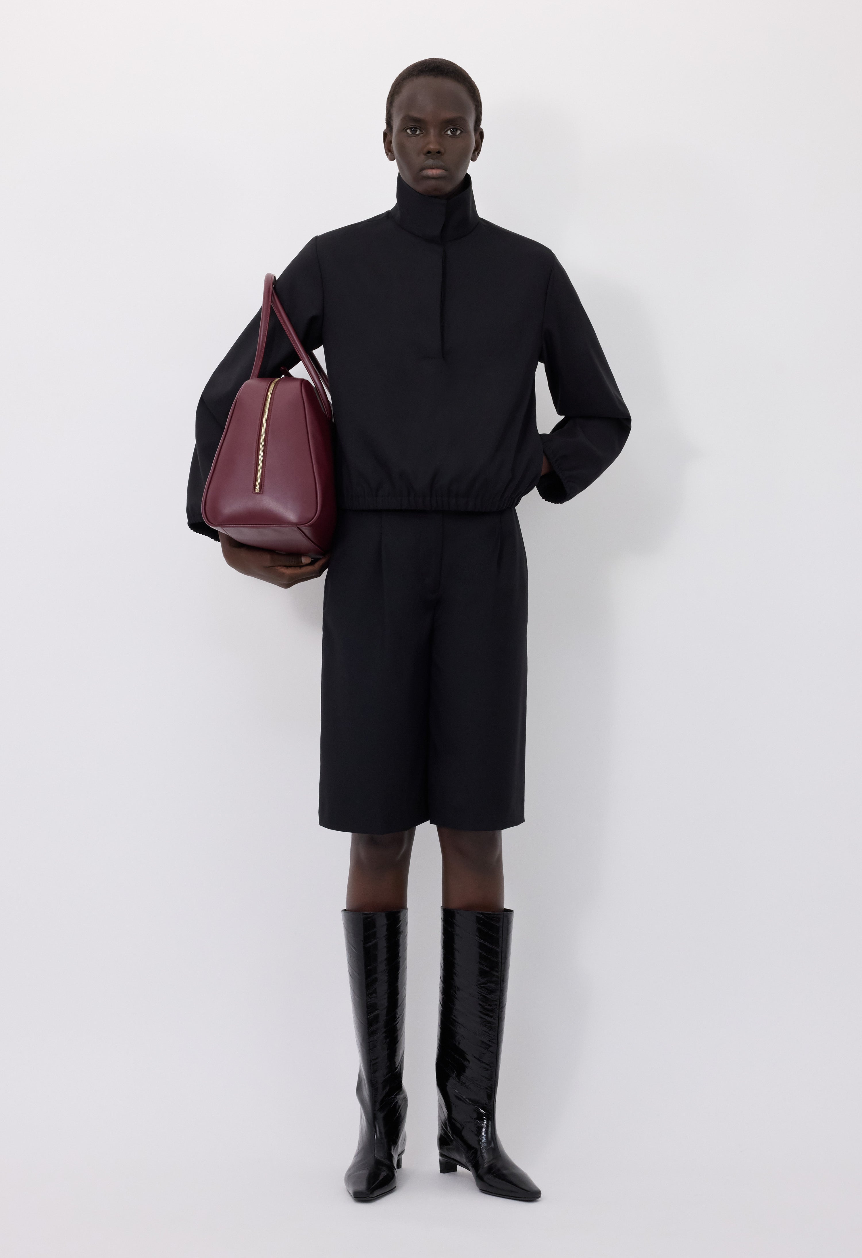 ZYLA Stand collar blouse