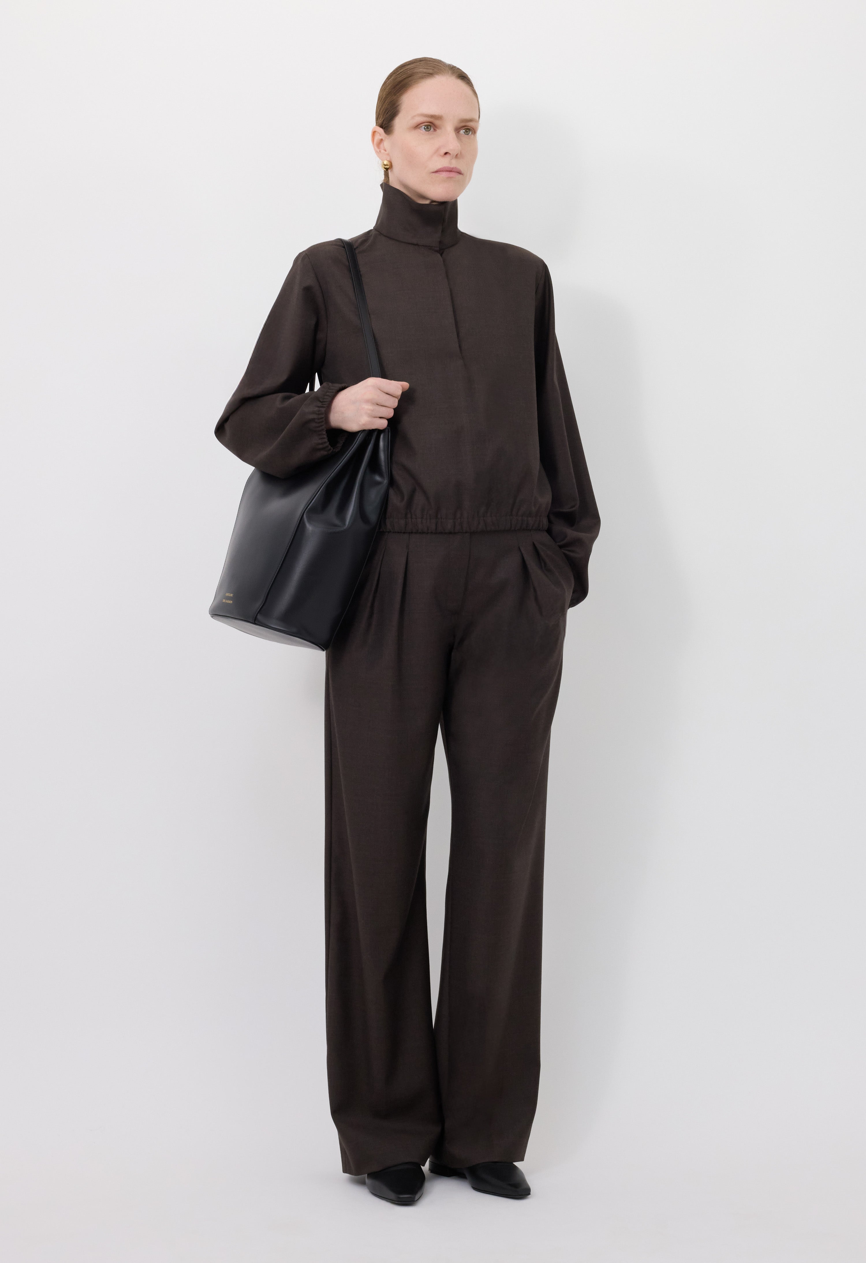 ZYLA Stand collar blouse