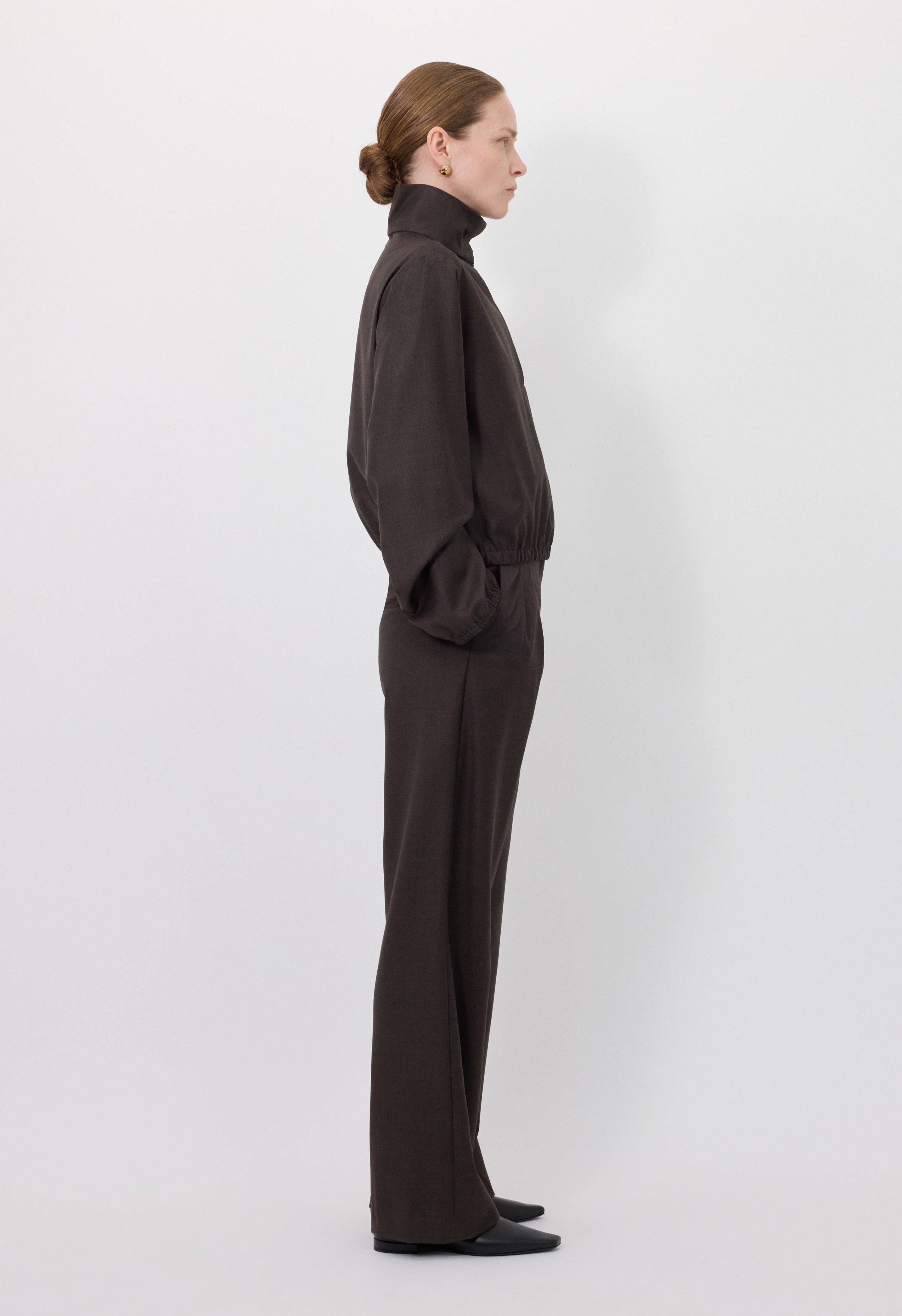ZYLA Stand collar blouse