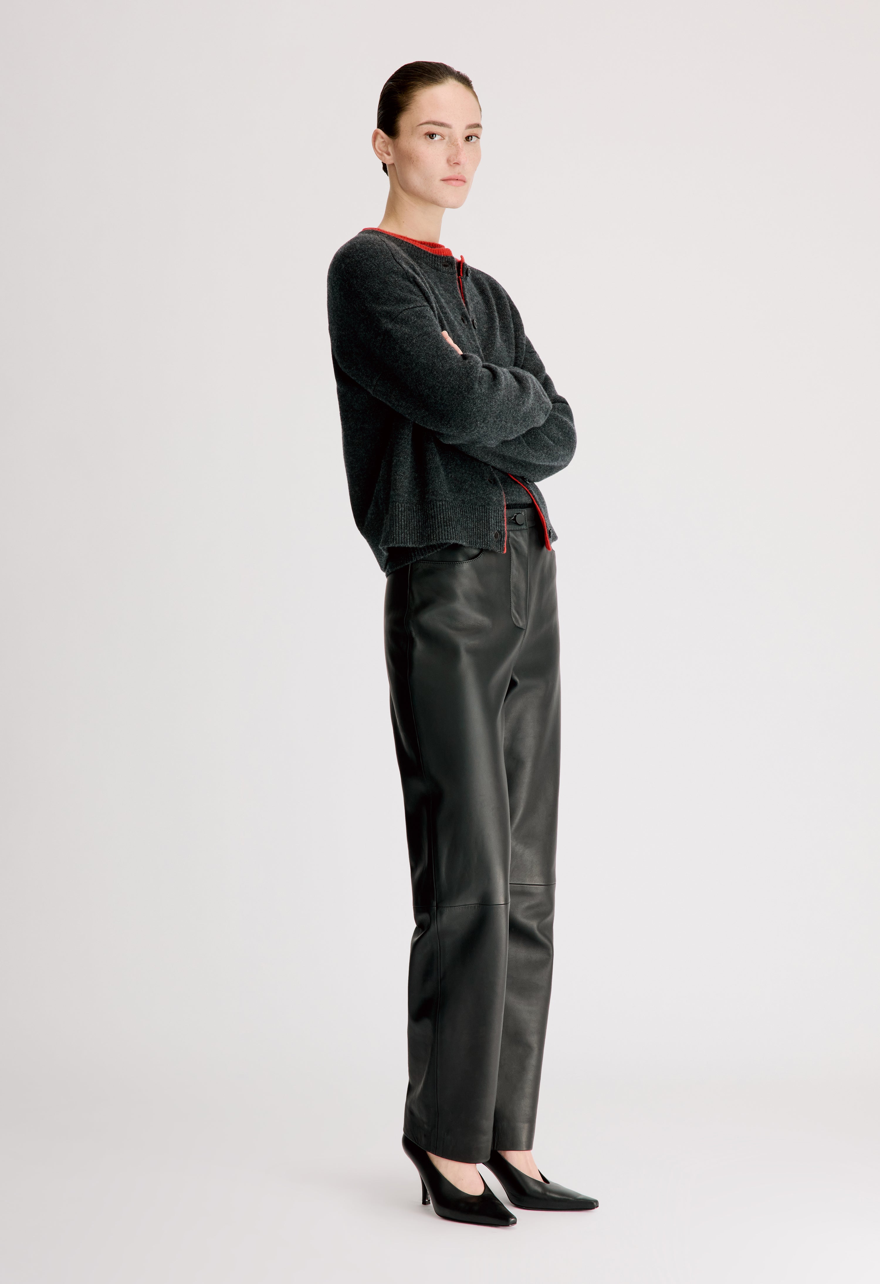 NICOLA Bicolor cashmere cardigan
