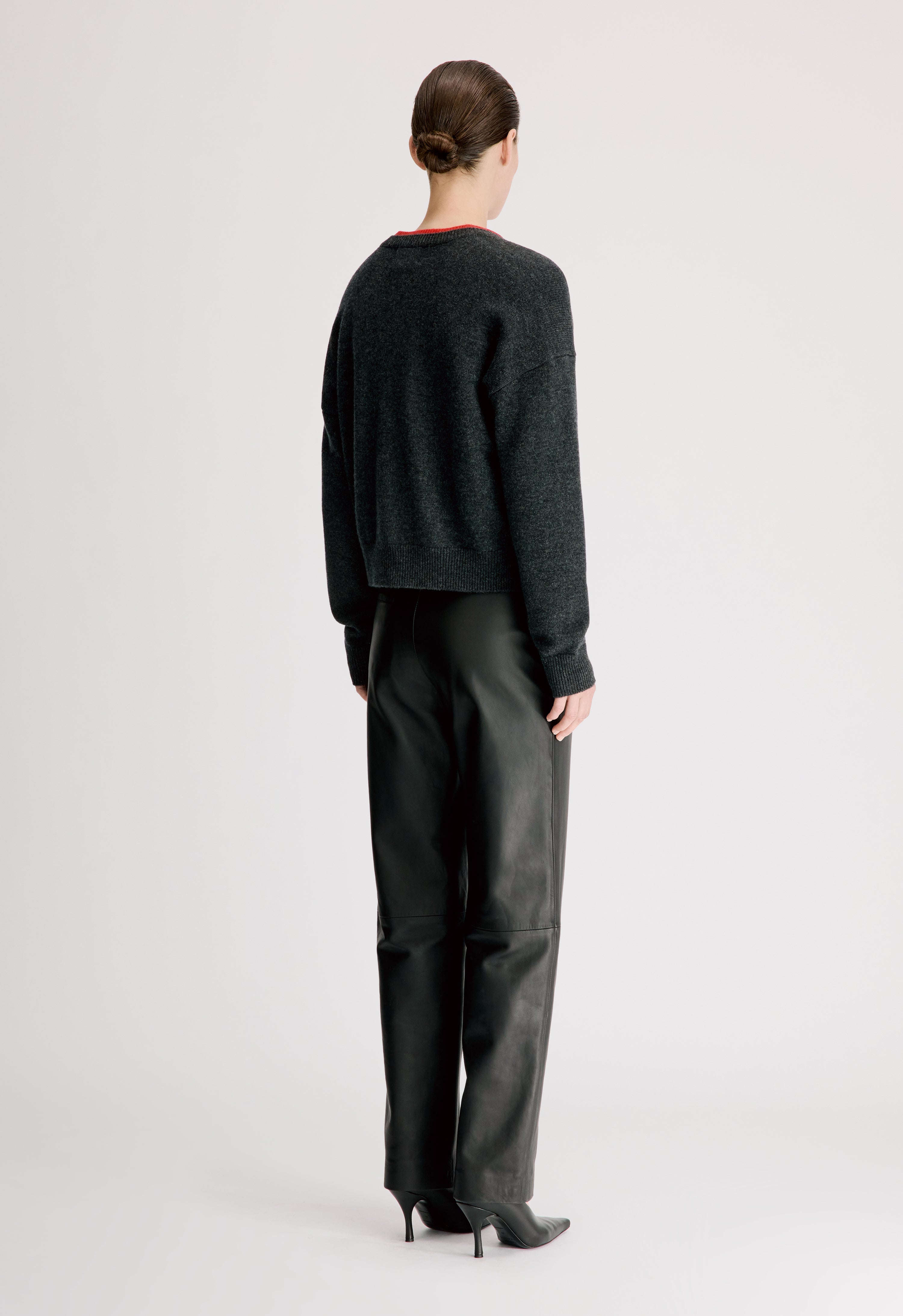 NICOLA Bicolor cashmere cardigan