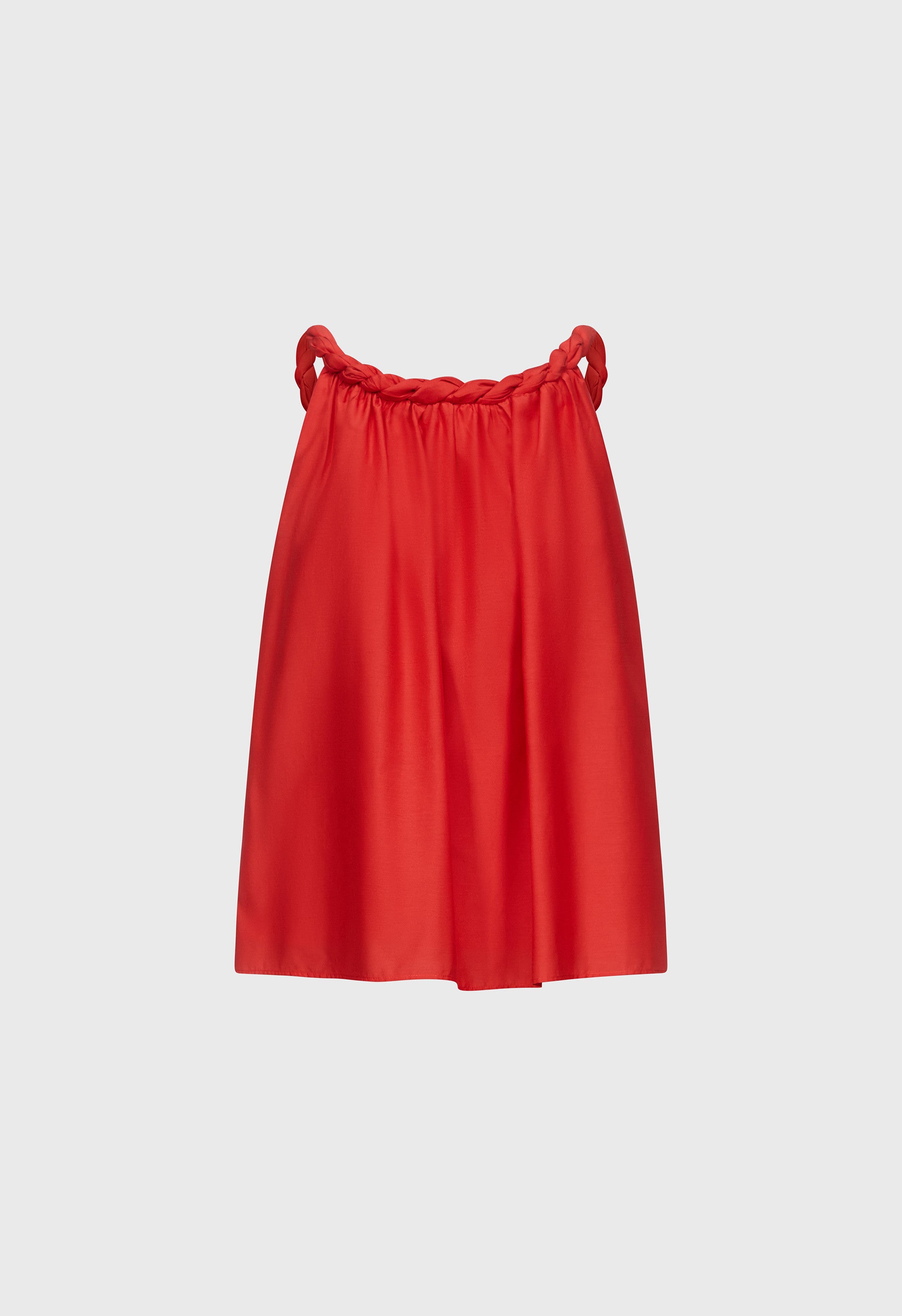 GARINO Cotton silk voile gathered top