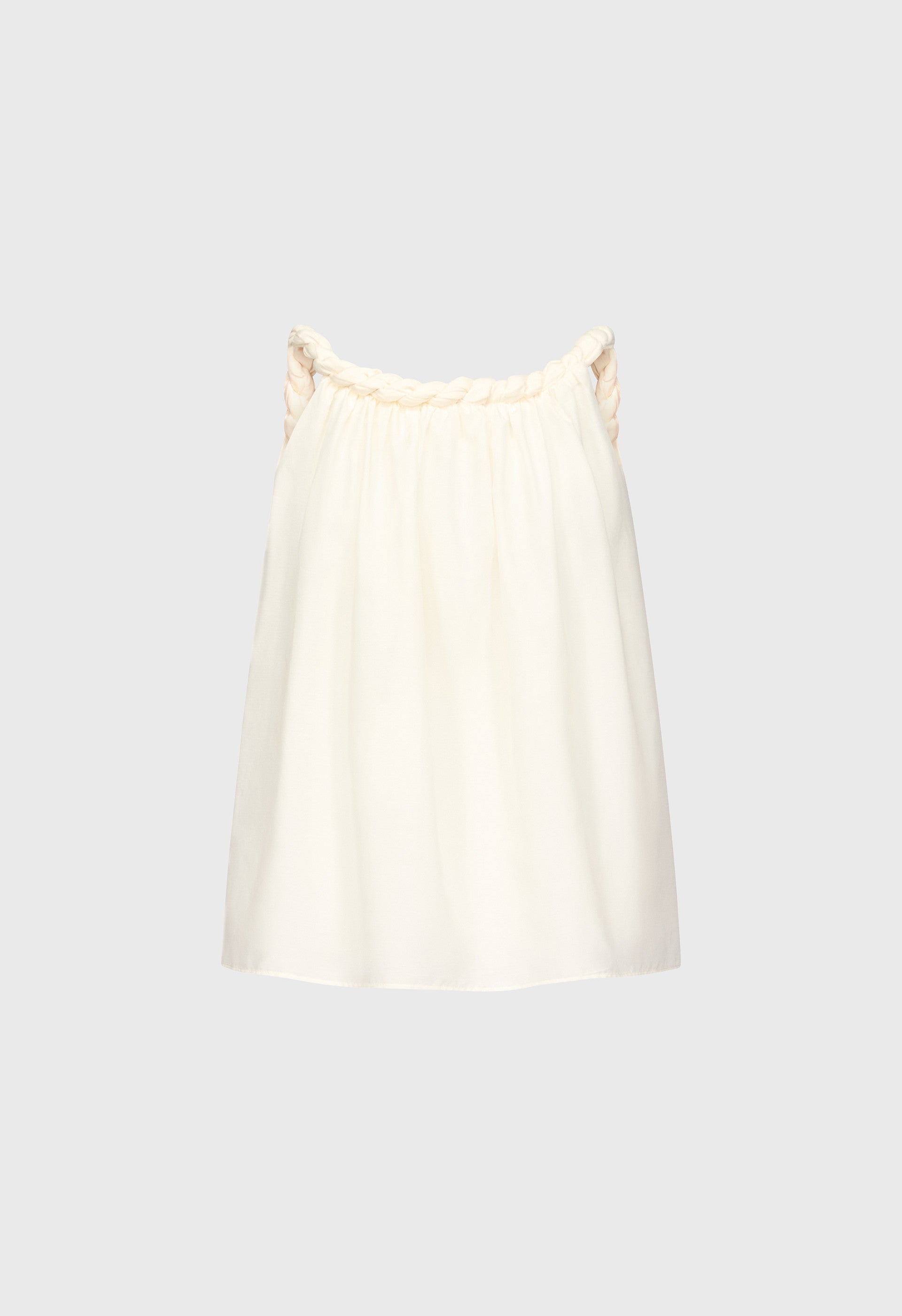 GARINO Cotton silk voile gathered top