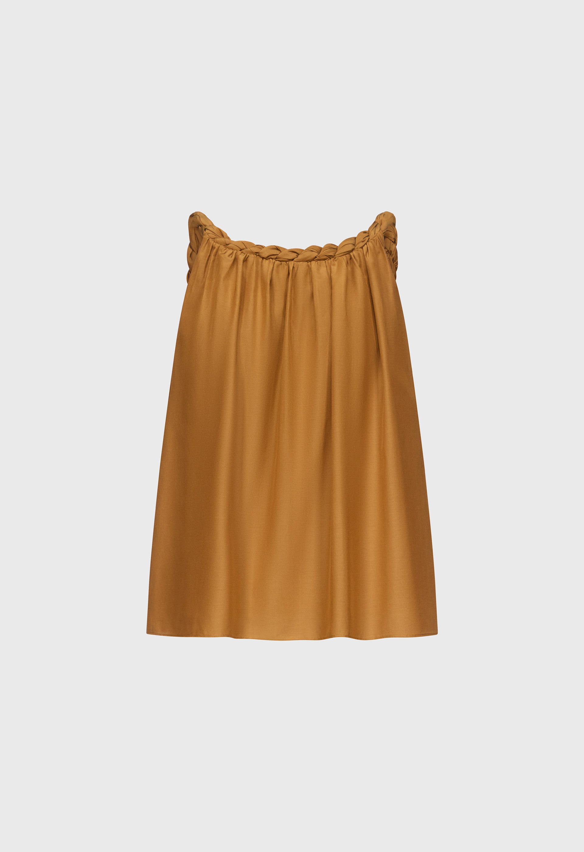 GARINO Cotton silk voile gathered top
