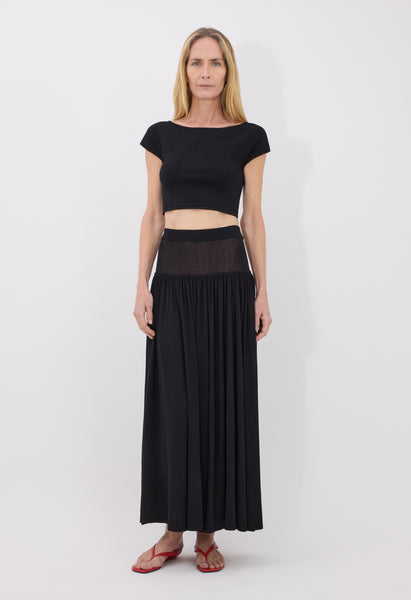 ROMY Long jersey skirt