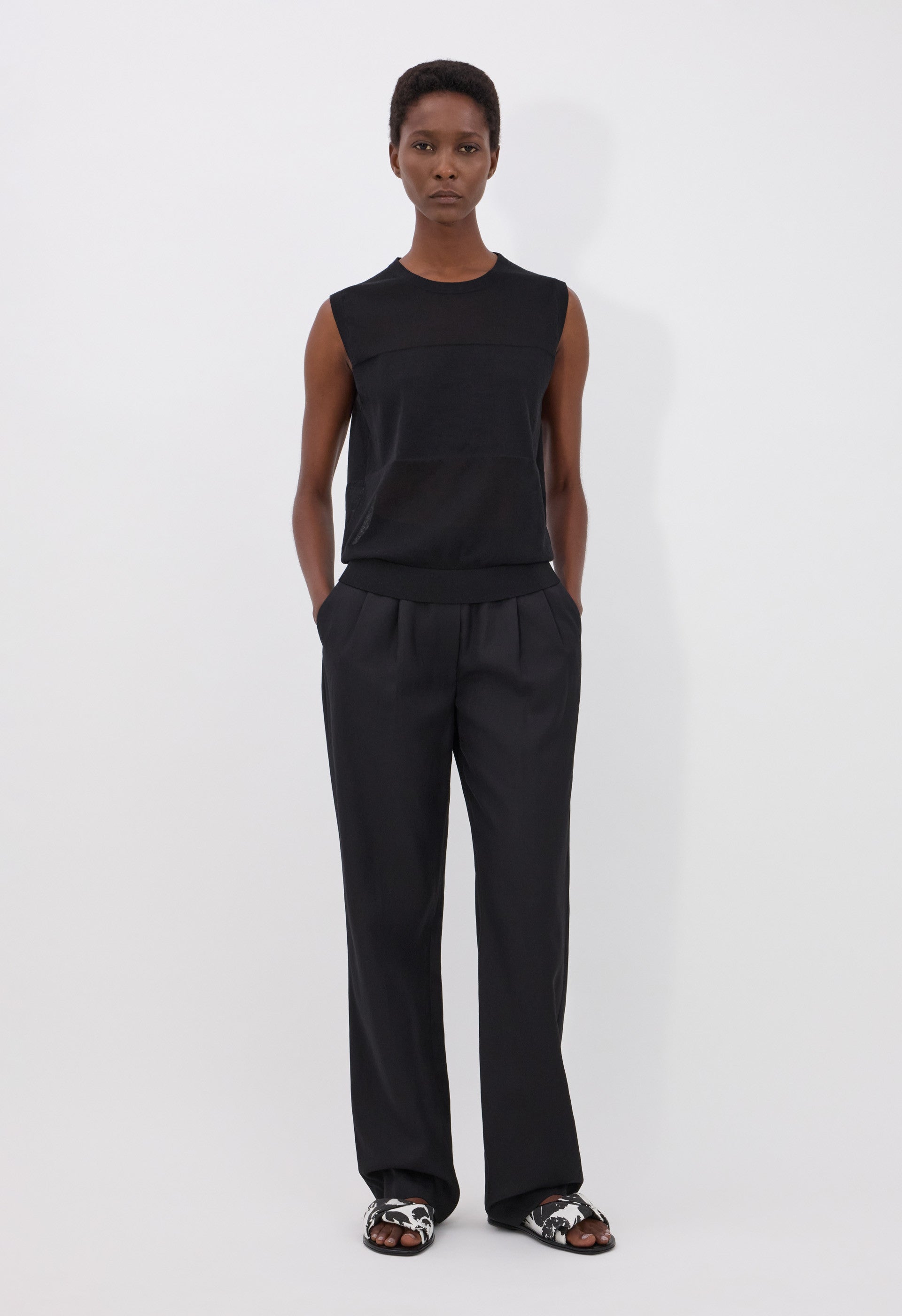 ANITA Sheer jersey top