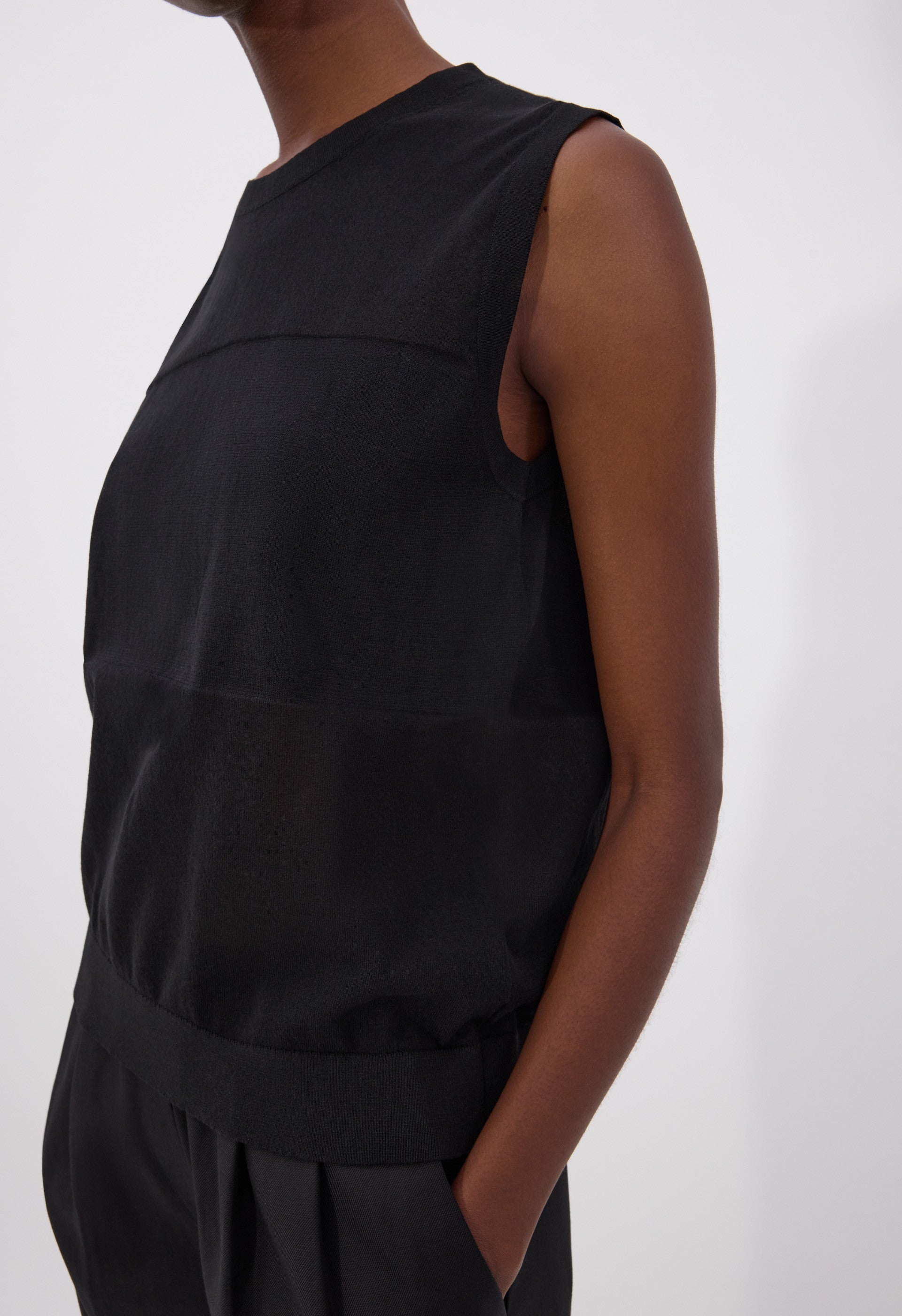 ANITA Sheer jersey top