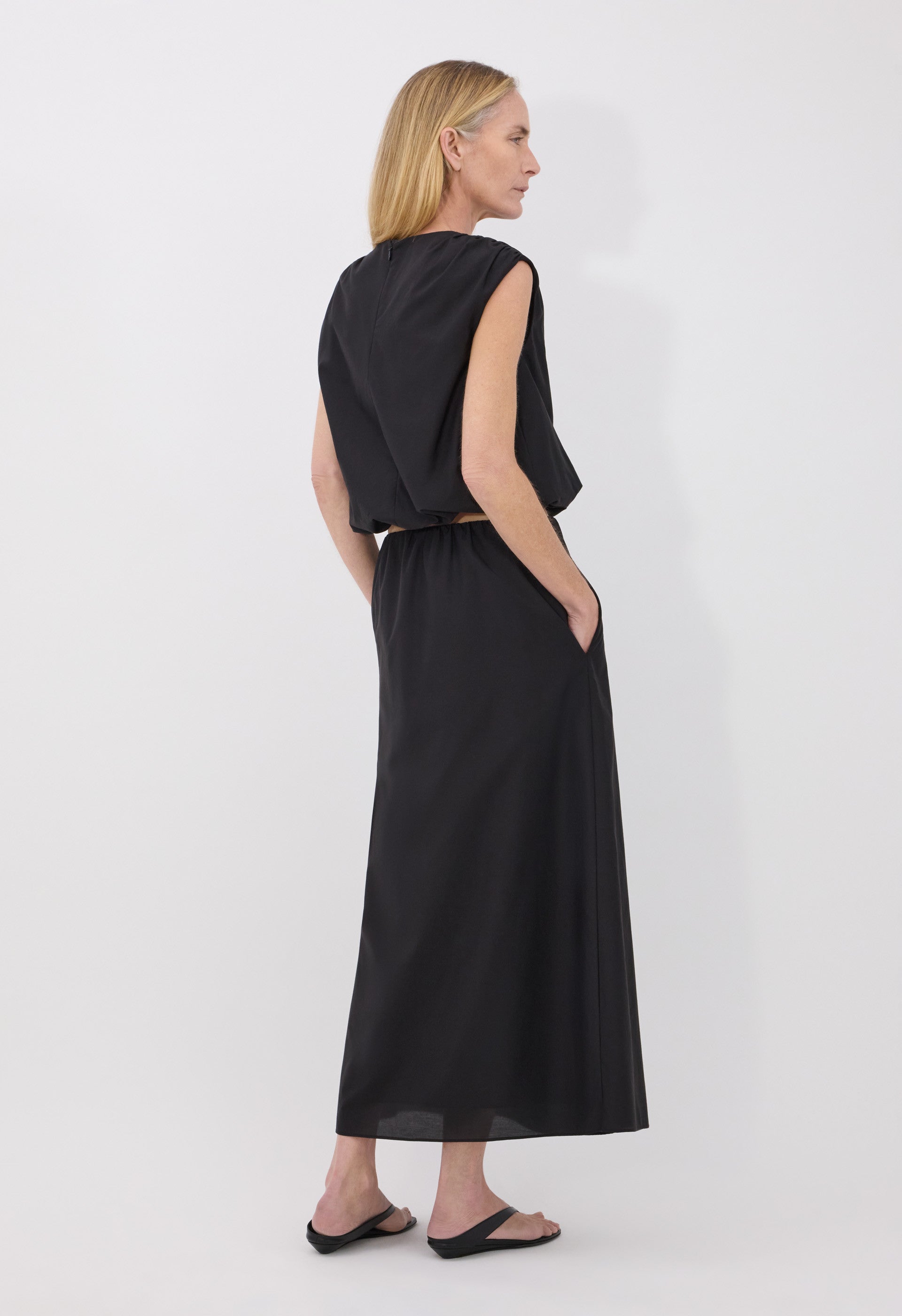 COSMA Cotton silk voile top