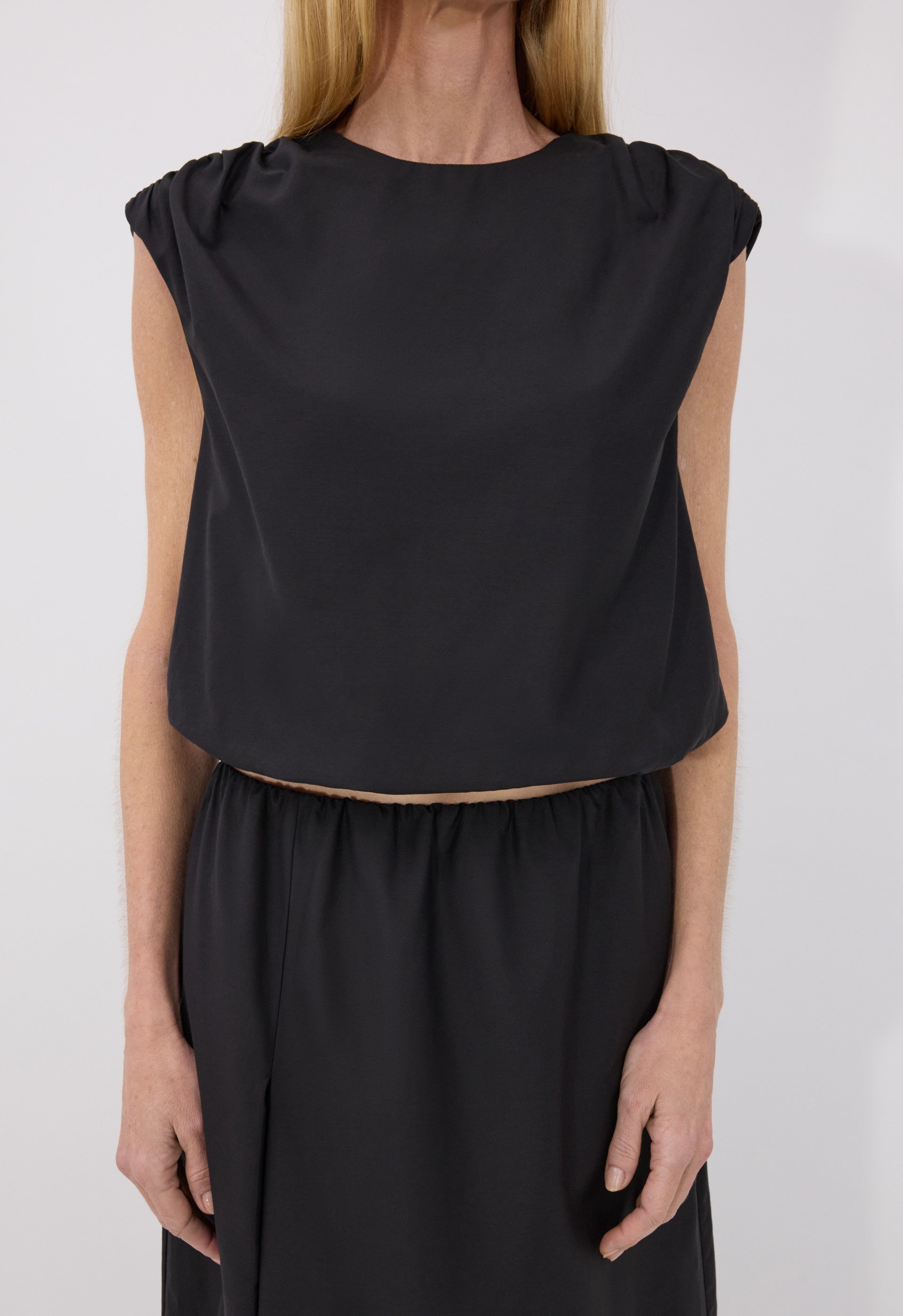 COSMA Cotton silk voile top