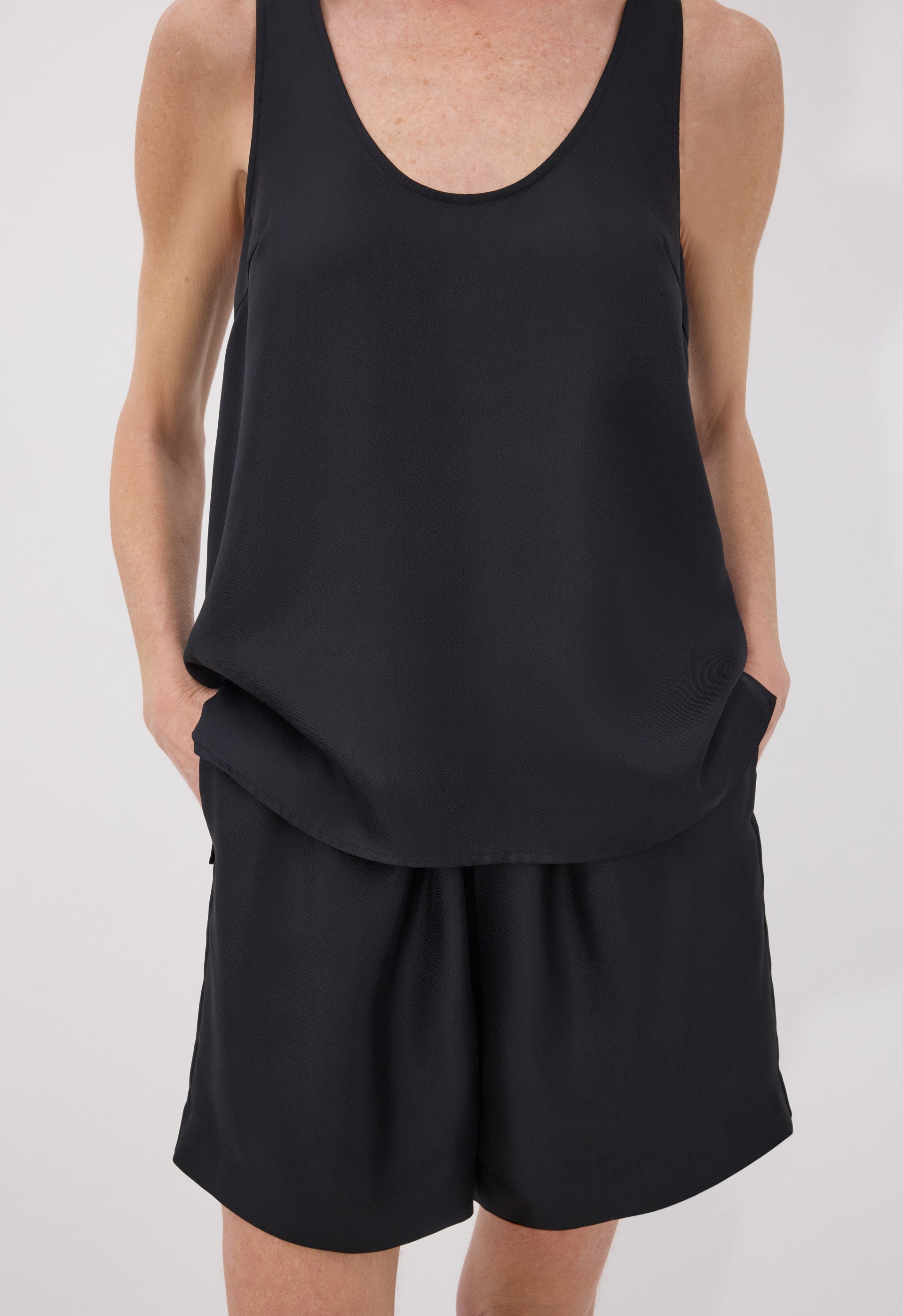 GABY Silk twill top