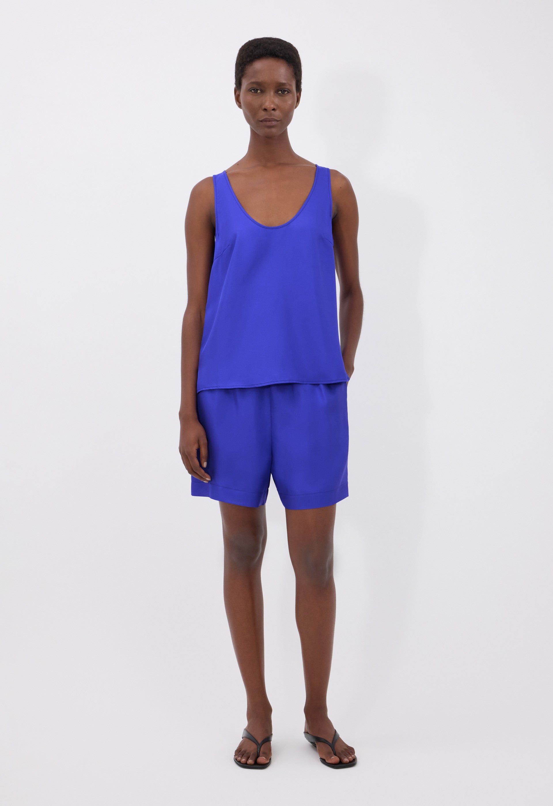GABY Silk twill top