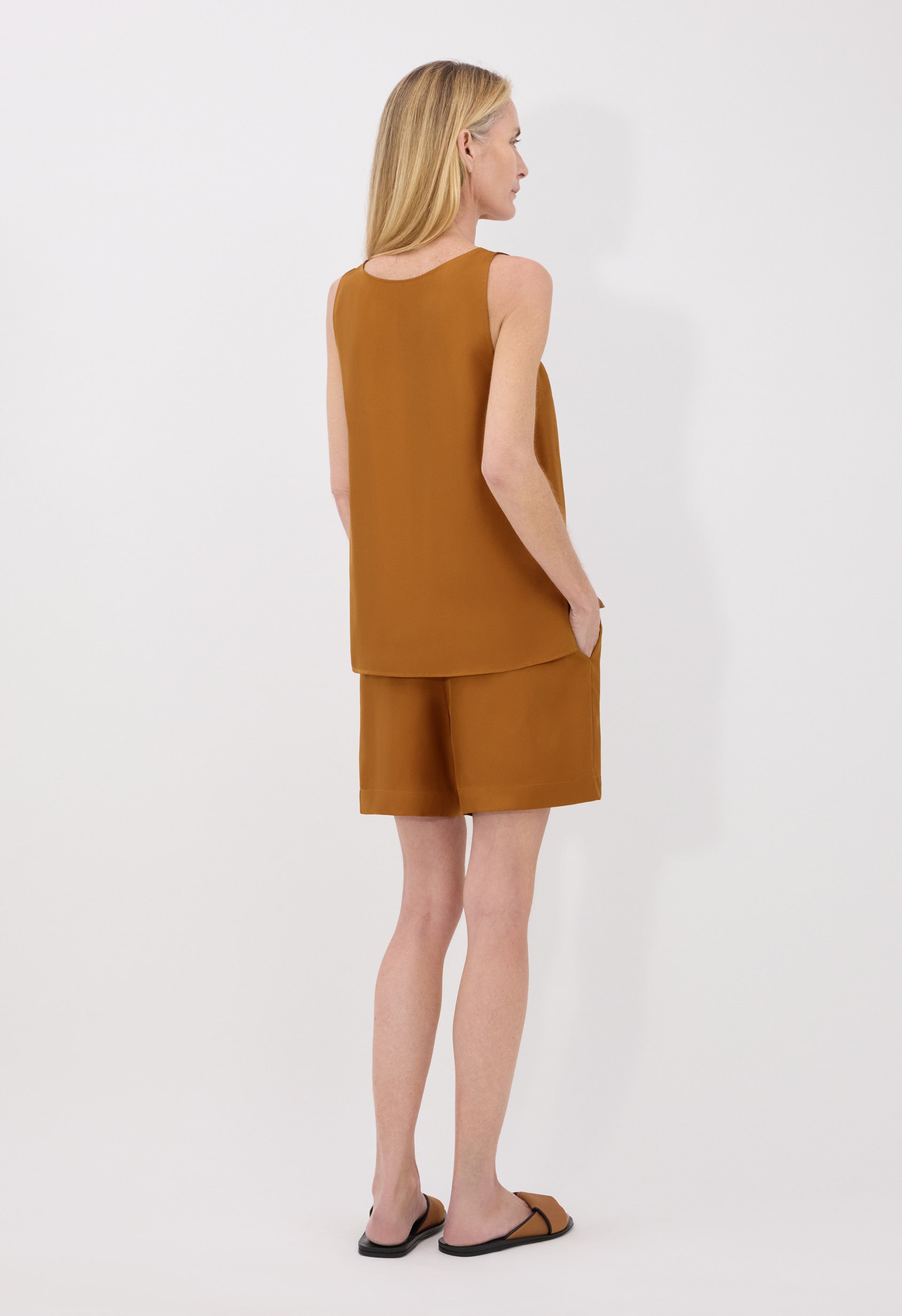 GABY Silk twill top