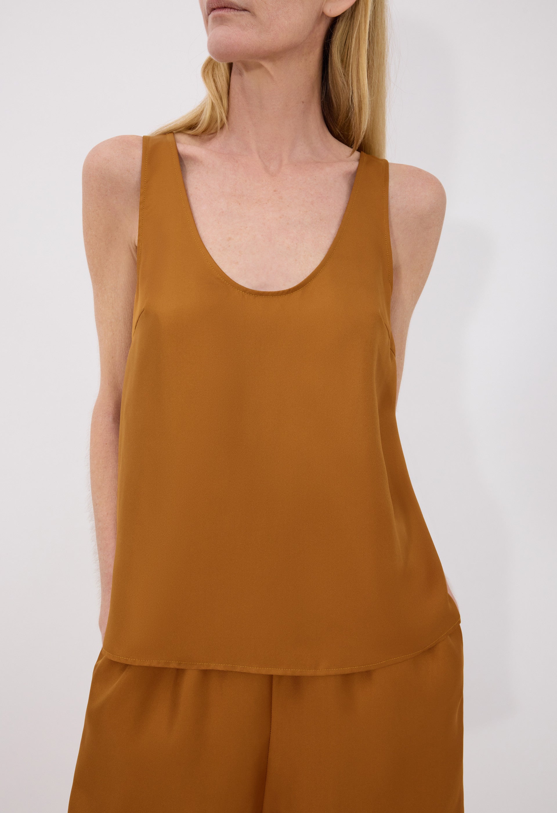 GABY Silk twill top